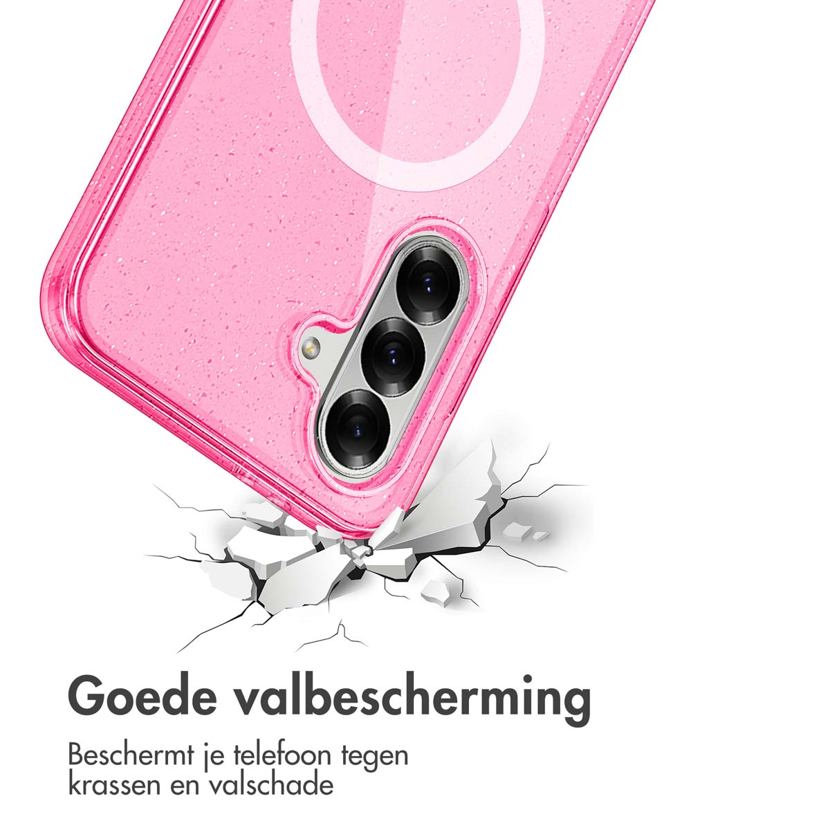 IMOSHION Sparkle Backcover met MagSafe - Geschikt voor Samsung Galaxy A56 - Telefoonhoesje voor Samsung Samsung Galaxy A56 (5G) Roze