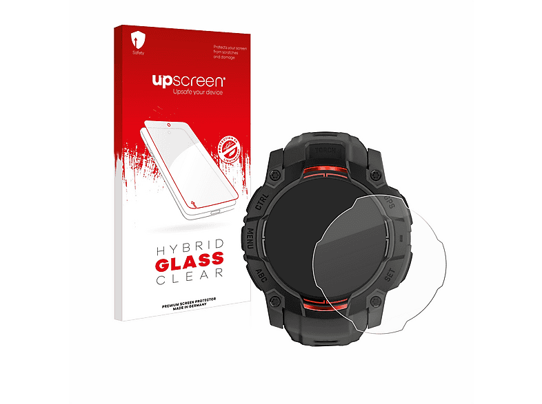 BROTECT Screenprotector Voor Garmin Instinct 3 Solar (45 Mm) – 3 Stuks, Hybride Glas, 9H-hardheid, Made In Germany