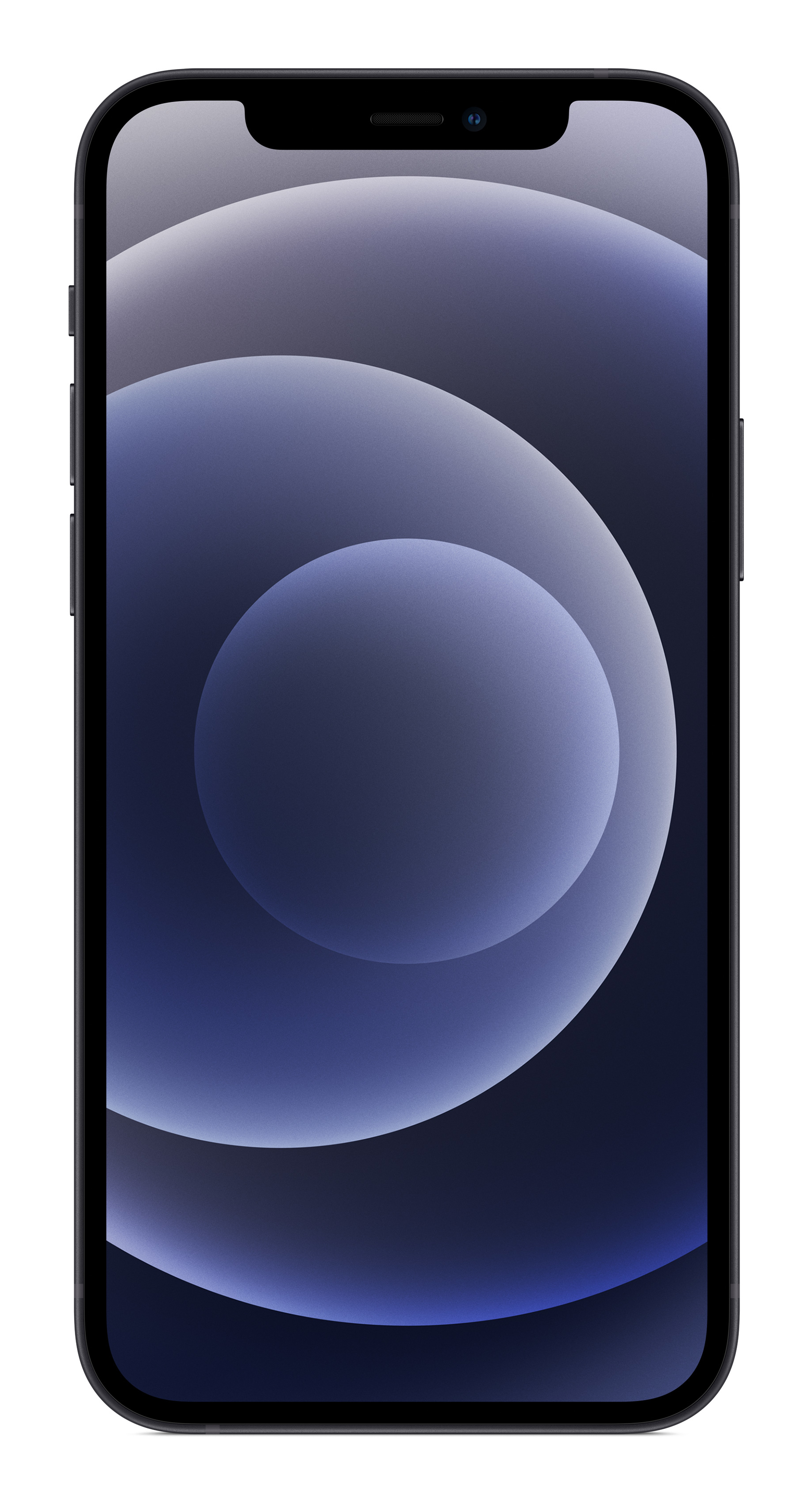 Czarny telefon z kolorowym tłem.