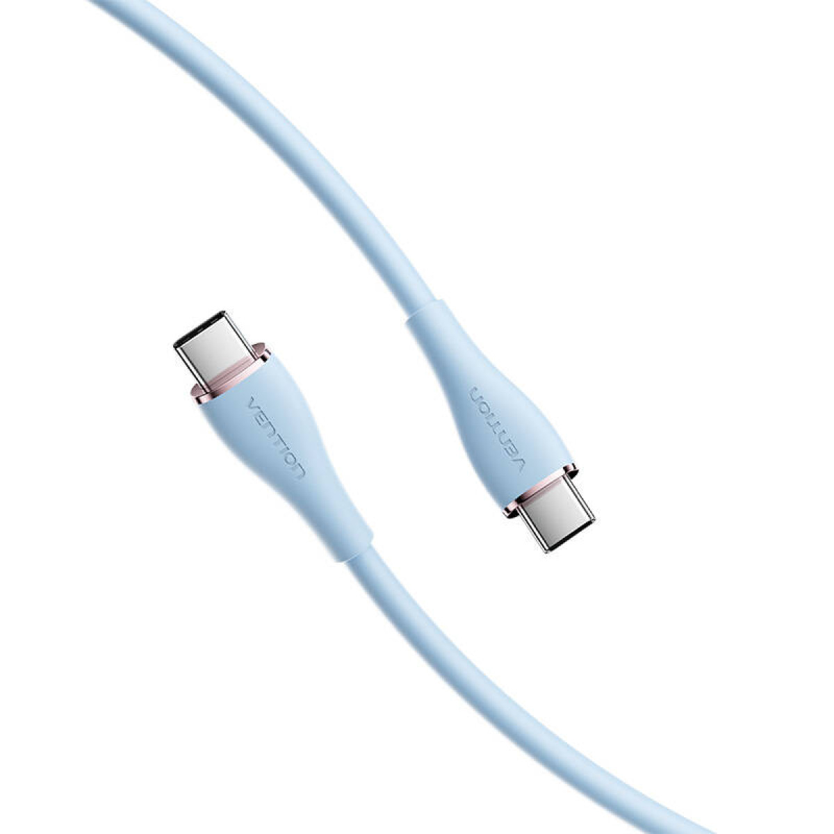 Light blue USB-C cable with connectors on both ends. 'VENTON' is printed on the cable.