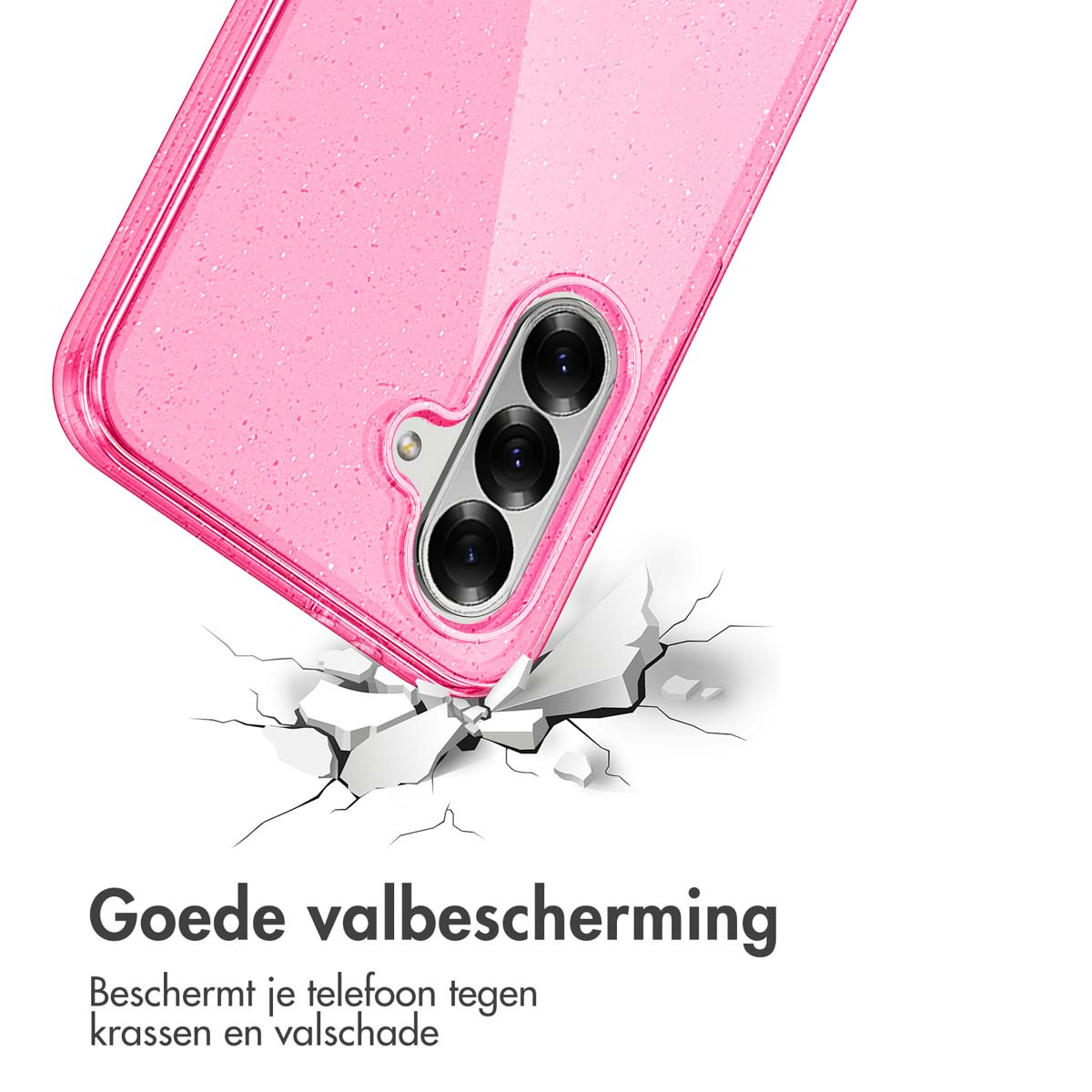 IMOSHION Sparkle Backcover - Geschikt voor Samsung Galaxy A36 - Telefoonhoesje voor Samsung Samsung Galaxy A36 Roze