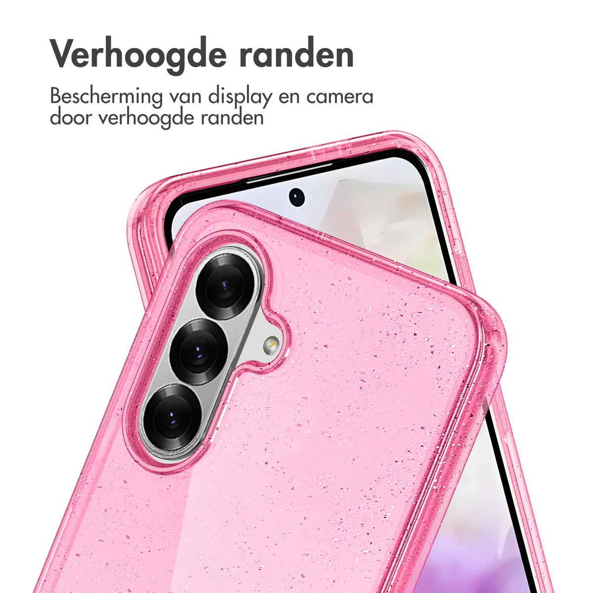 IMOSHION Sparkle Backcover - Geschikt voor Samsung Galaxy A36 - Telefoonhoesje voor Samsung Samsung Galaxy A36 Roze