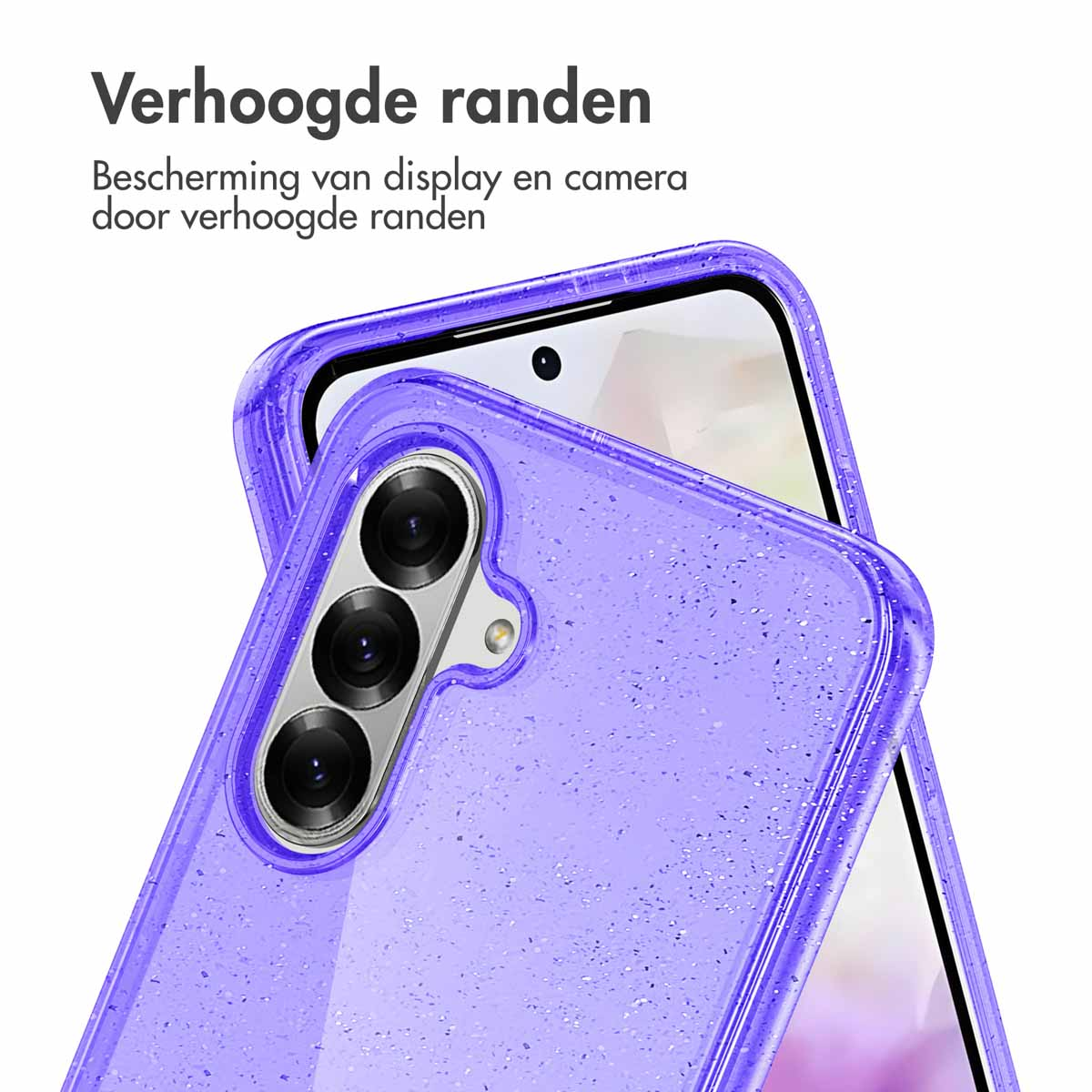 IMOSHION Sparkle Backcover - Geschikt voor Samsung Galaxy A36 - Telefoonhoesje voor Samsung Samsung Galaxy A36 Paars
