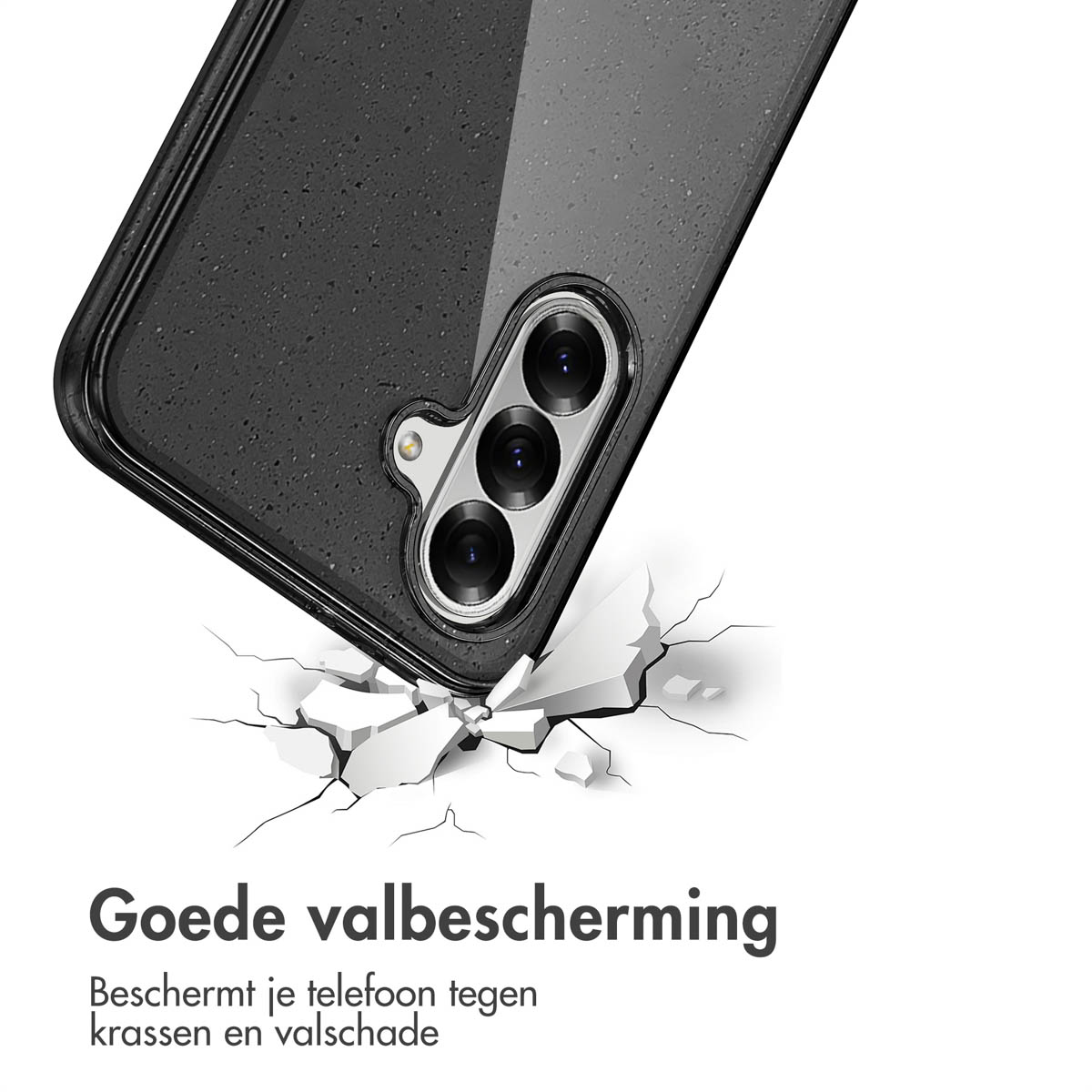 IMOSHION Sparkle Backcover - Geschikt voor Samsung Galaxy A36 - Telefoonhoesje voor Samsung Samsung Galaxy A36 Zwart