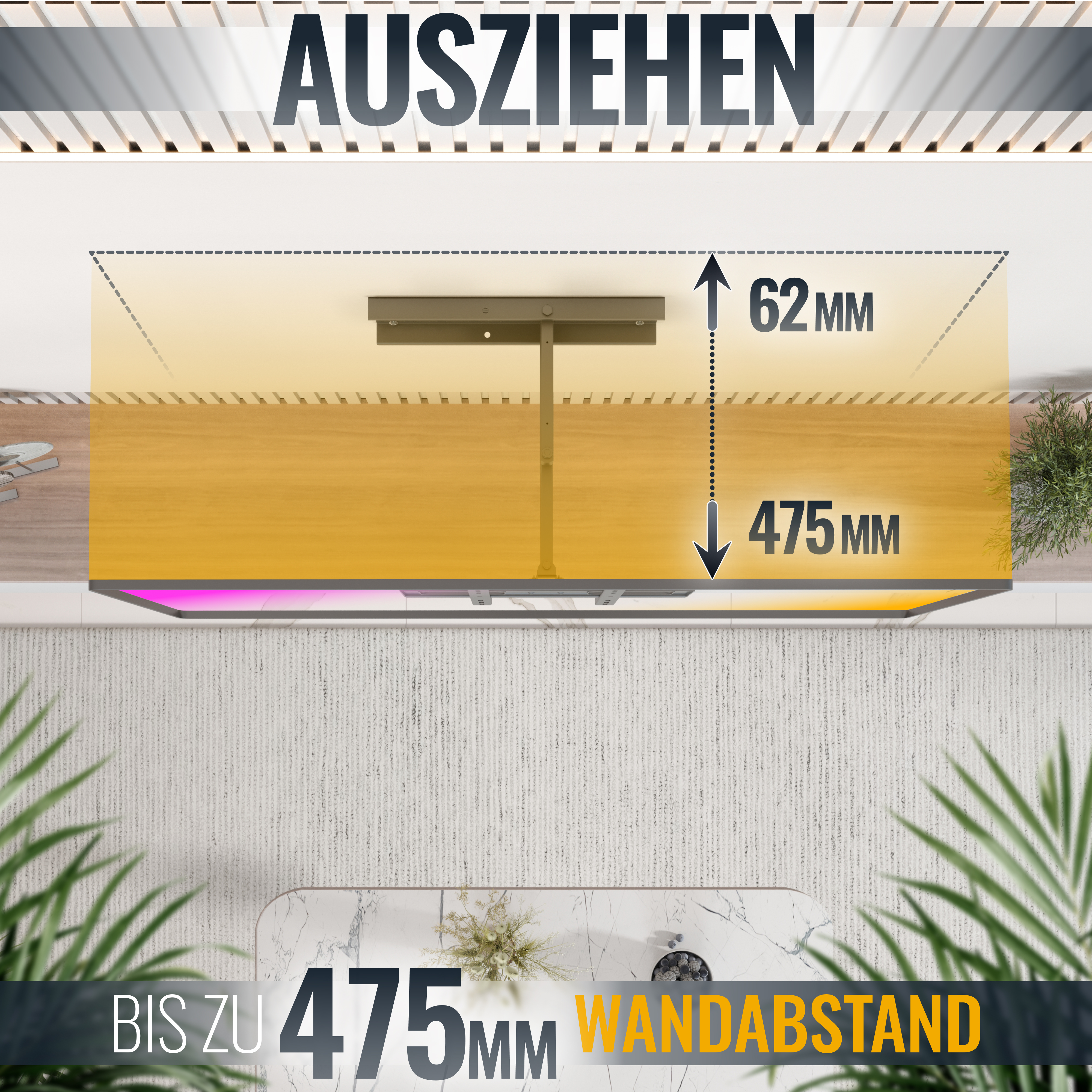 Eine schwarze Tastatur mit beleuchteten Tasten; ein Kabelanschluss ist sichtbar.