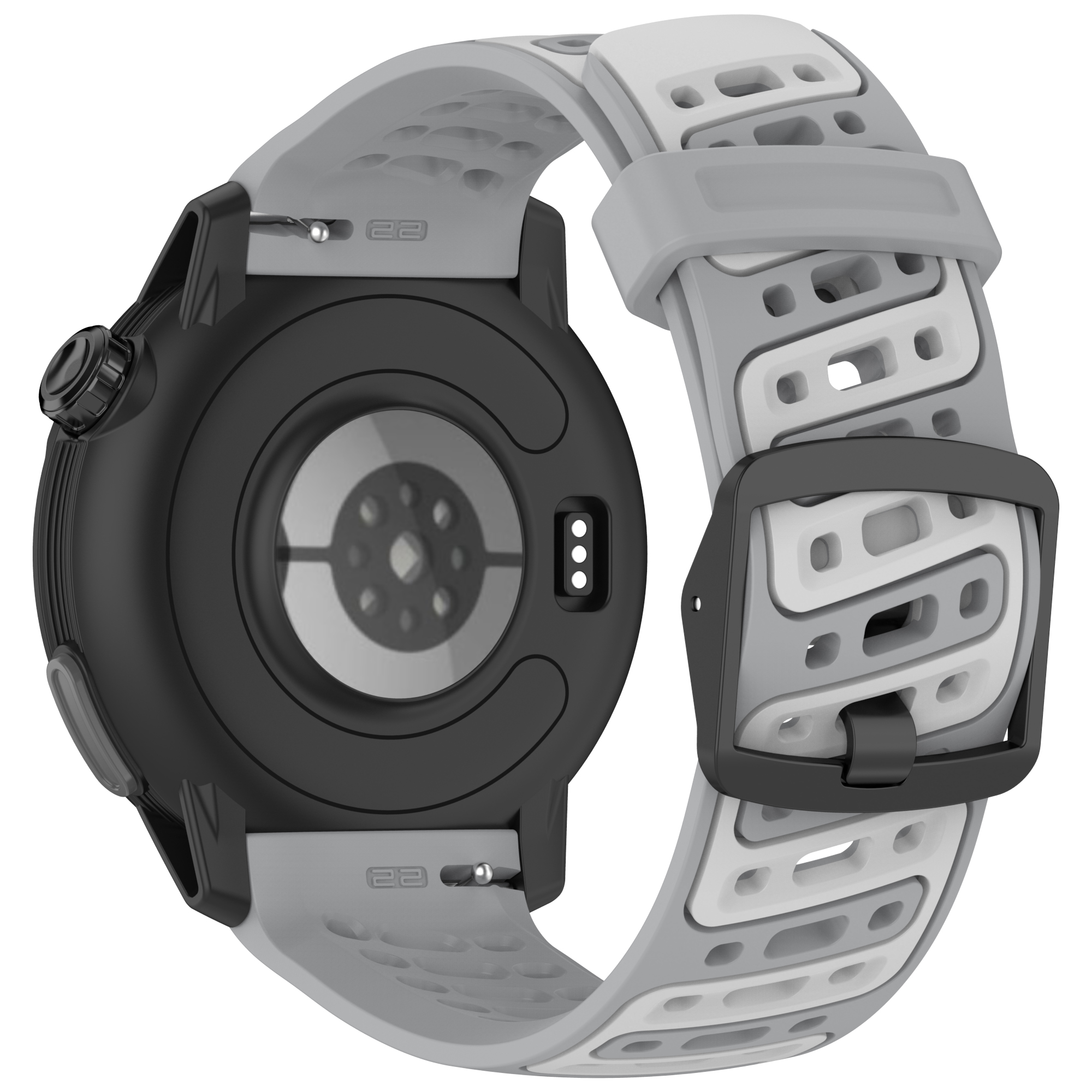 GIOPUEY Cinturini Compatibile con COROS Pace PRO/Pace 3/Apex PRO/2 Pro/46MM, Morbido TPU Cinturino [Design a Colori di Giunzione] - Red/Black