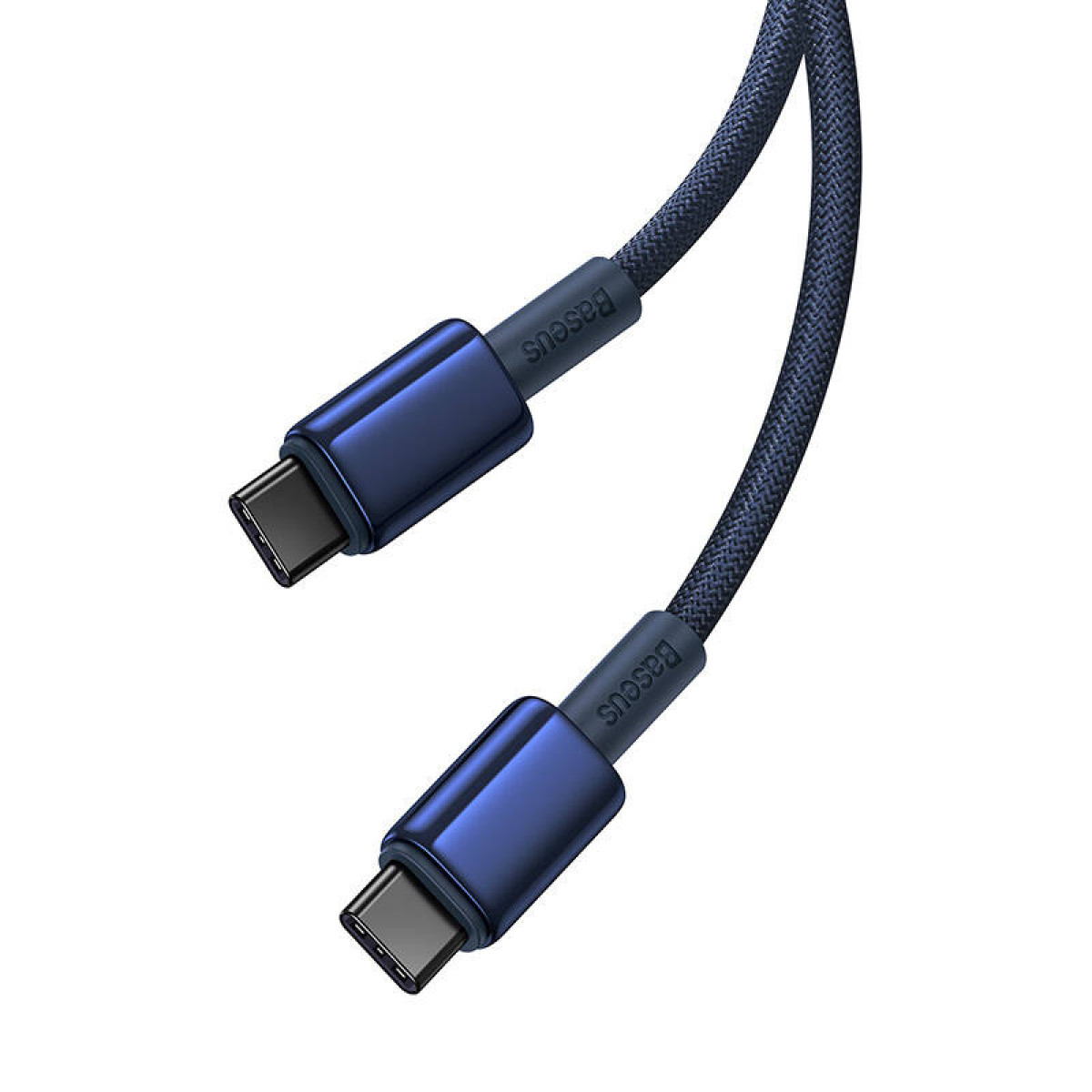 Cavi USB-C blu navy con logo Baseus.