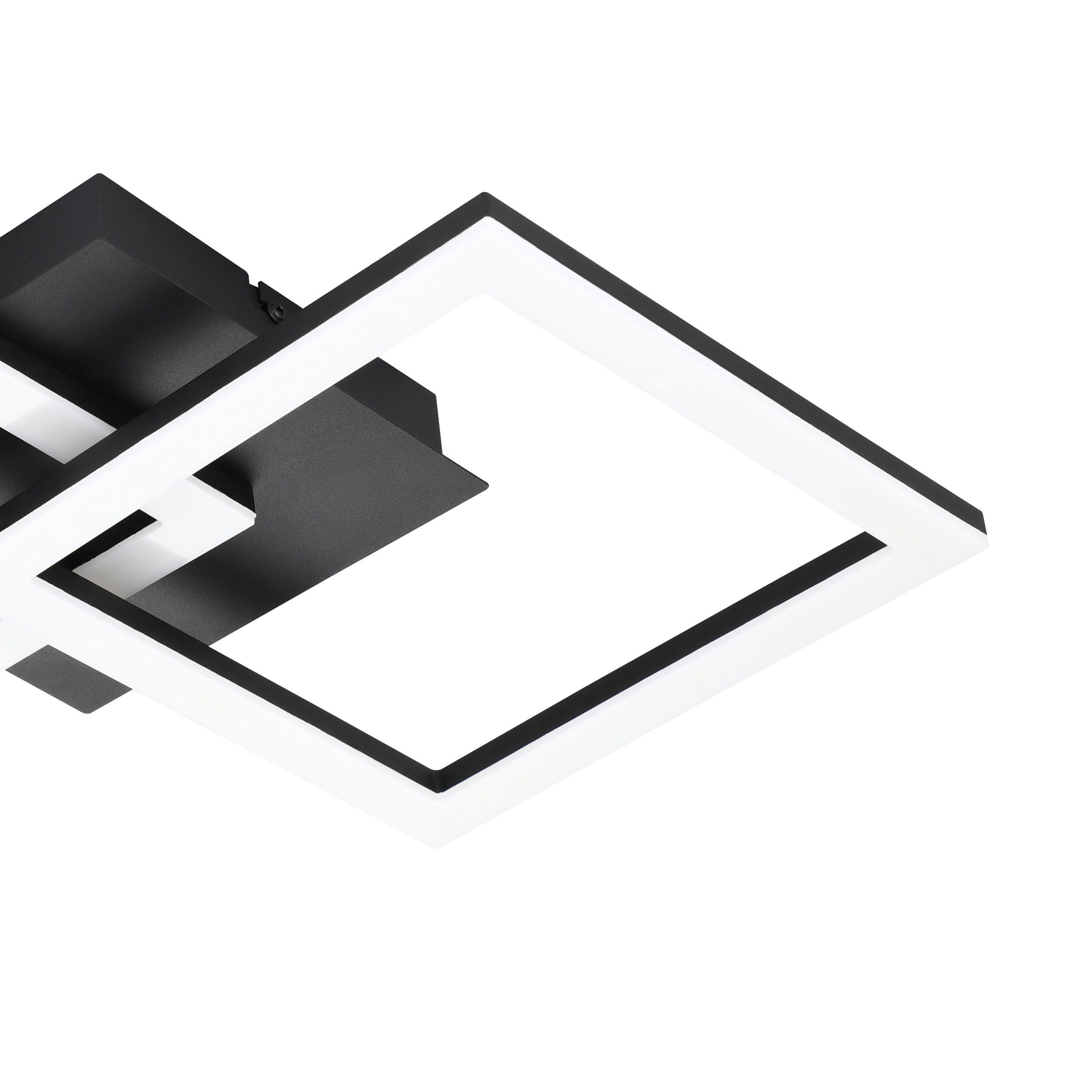 Lampada da soffitto moderna con design quadrato.