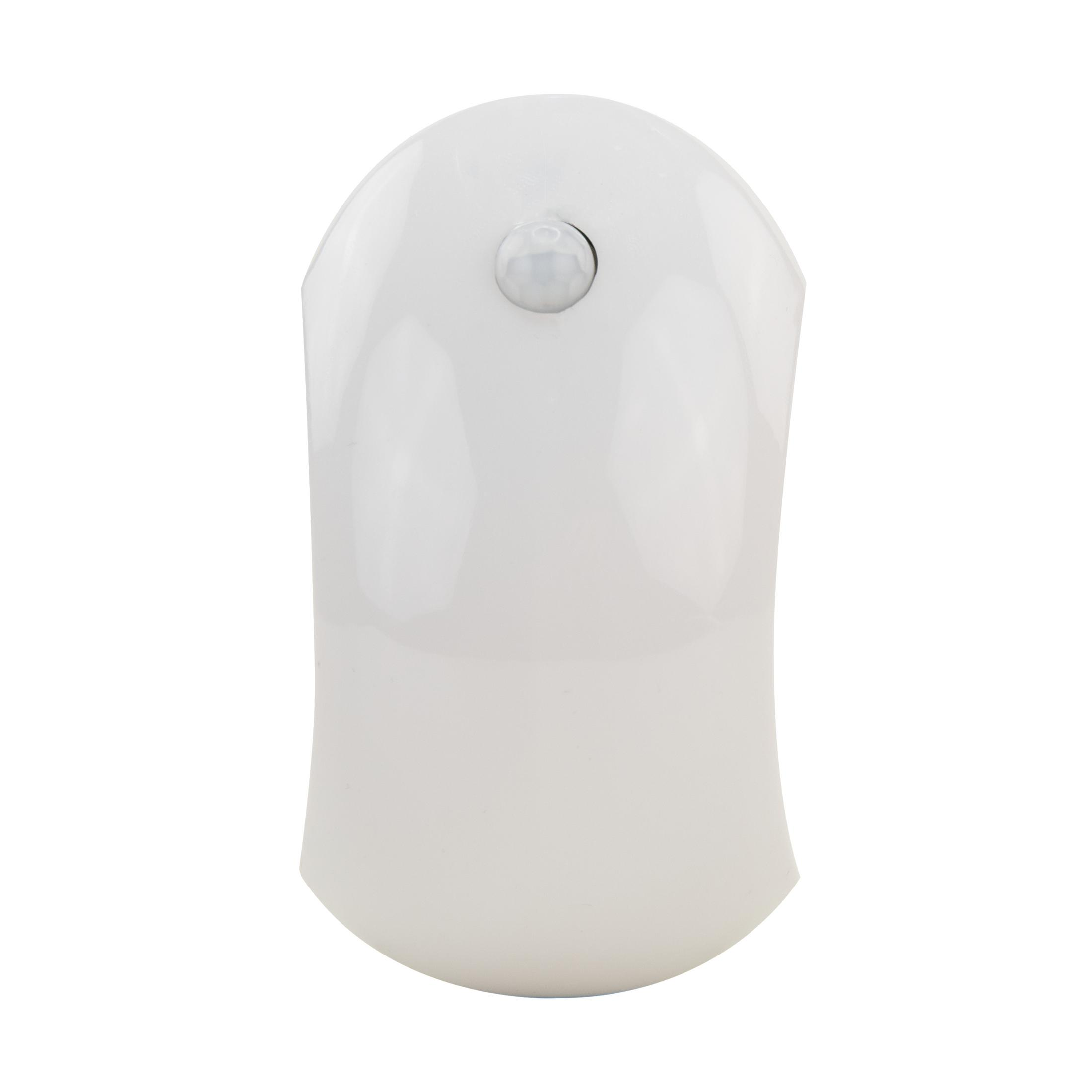 Białe światło z czujnikiem ruchu, w kształcie myszy.