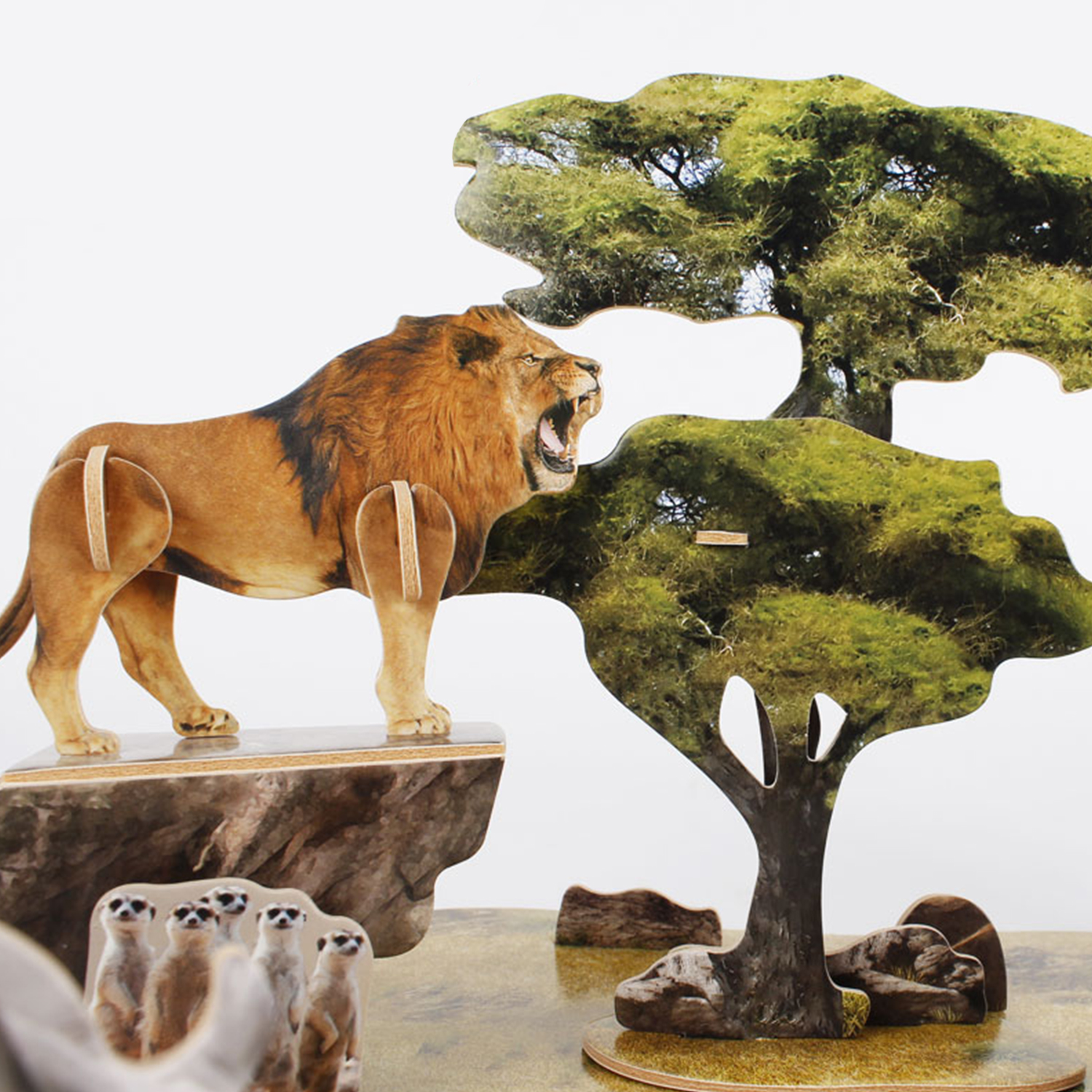 PUZZLE 3D DAM DMAL0107C91 - 300 pezzi, tema paesaggio africano, materiale in cartone