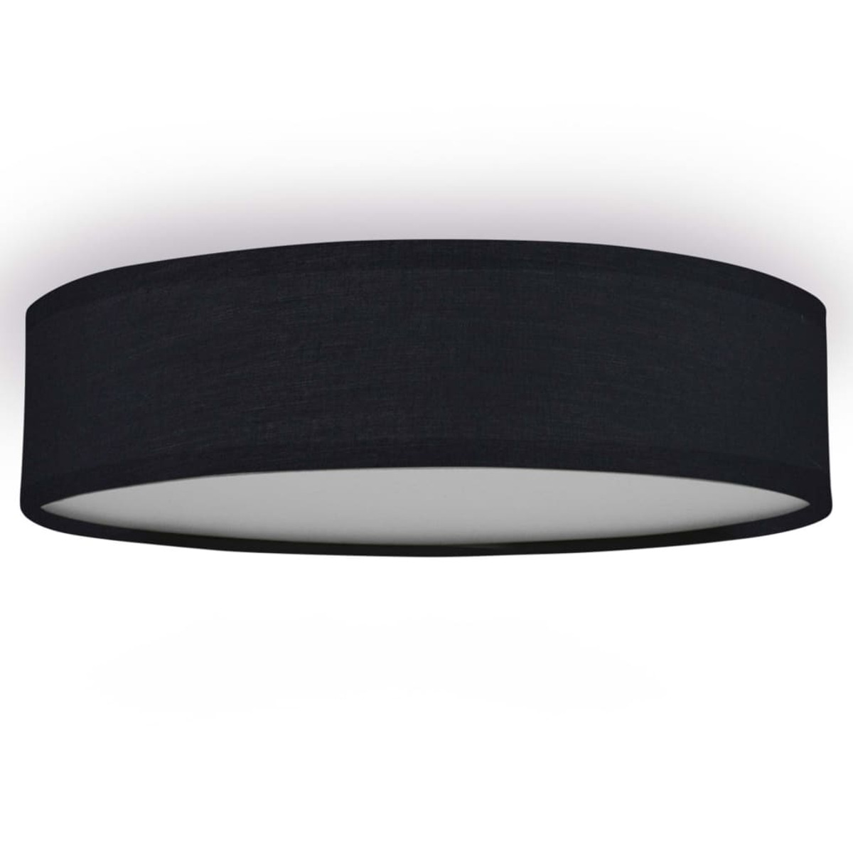 Lampada da soffitto nera. Forma circolare.