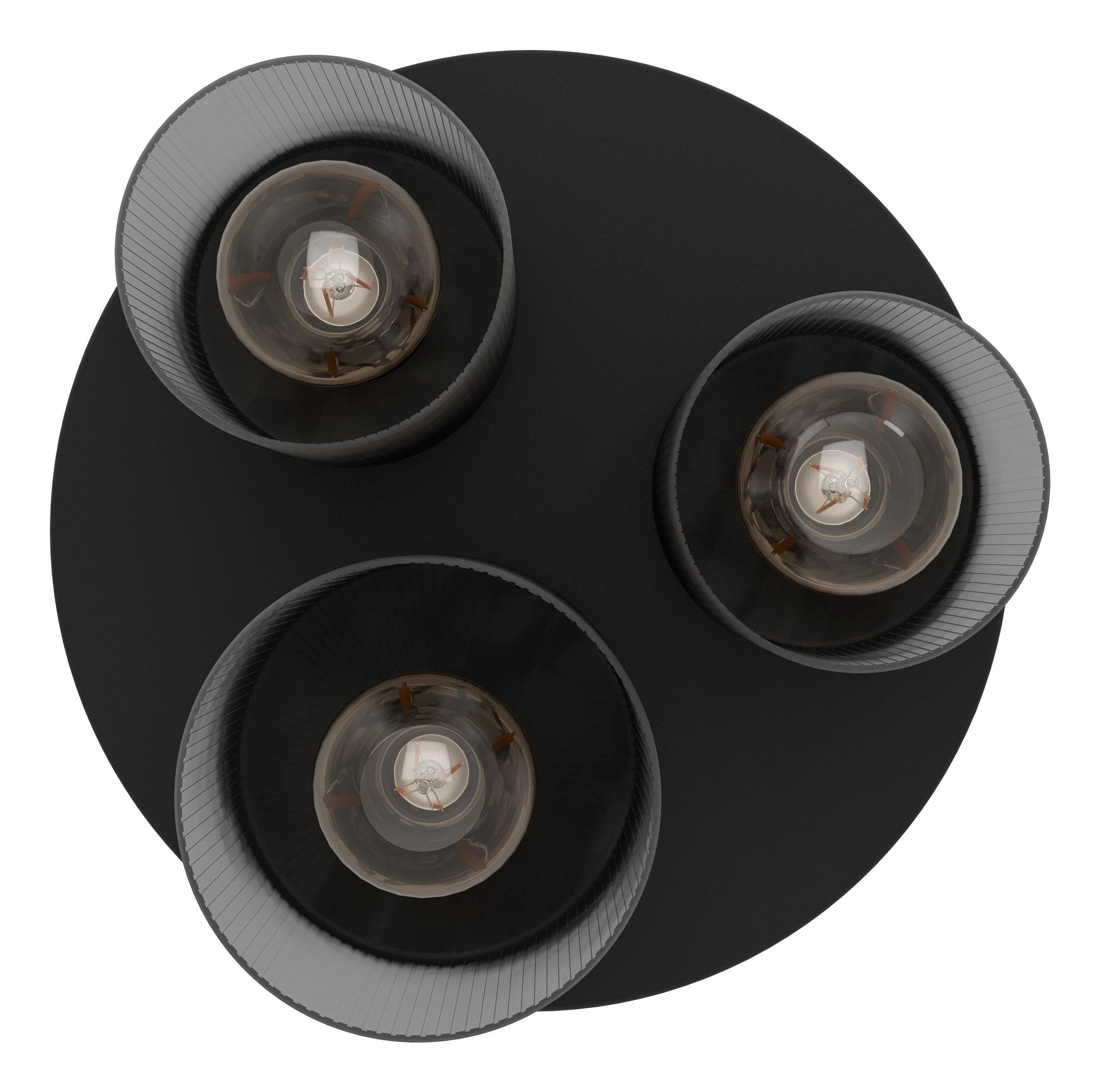 Placca da soffitto bianca con un design circolare. Ha un anello interno bianco e un cerchio bianco.