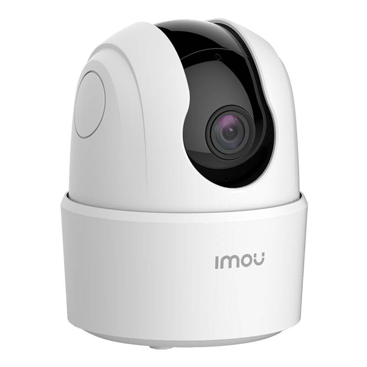 White security camera with a black lens, modern design, and the word "IMOU" on the base.