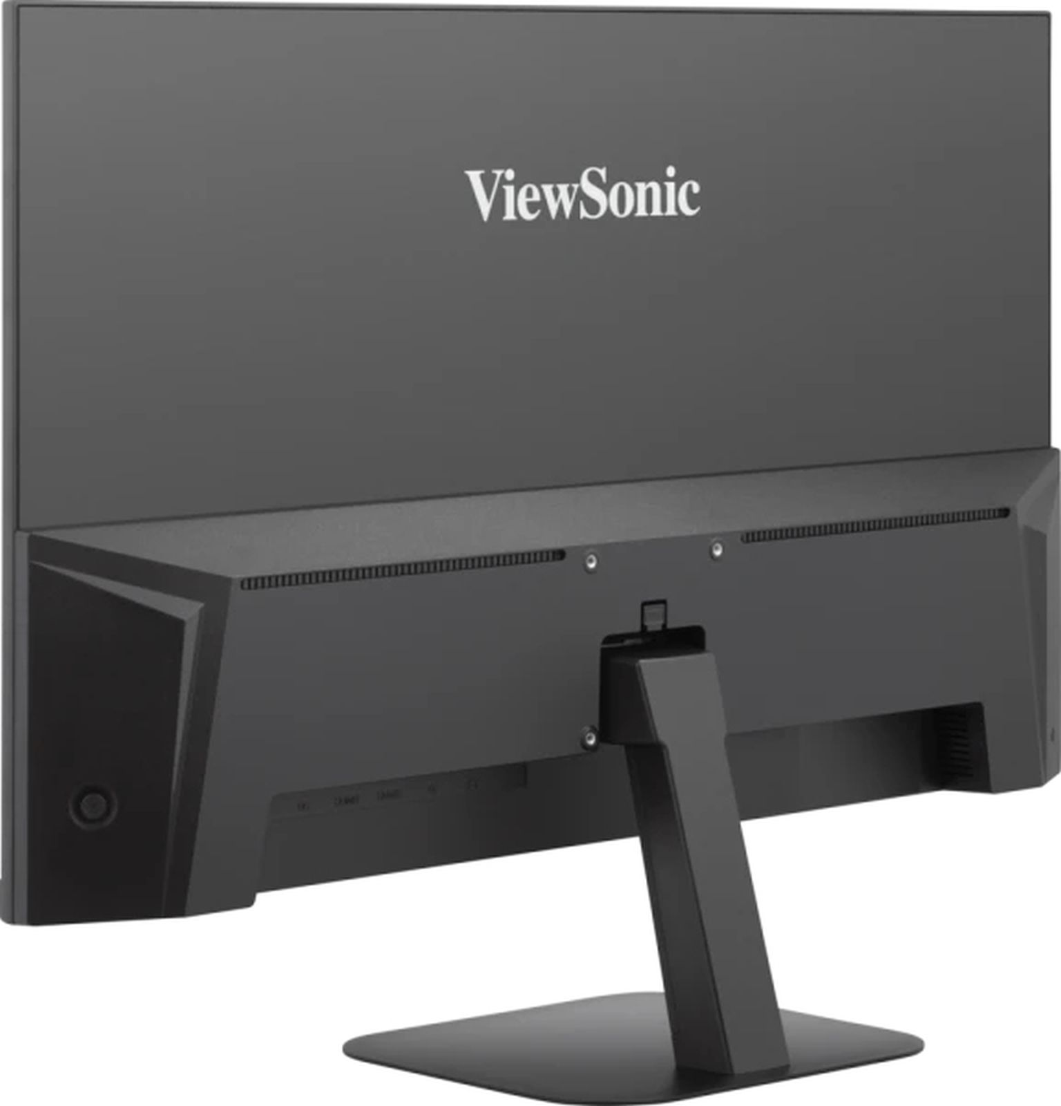 Tył czarnego monitora komputerowego z logo ViewSonic.