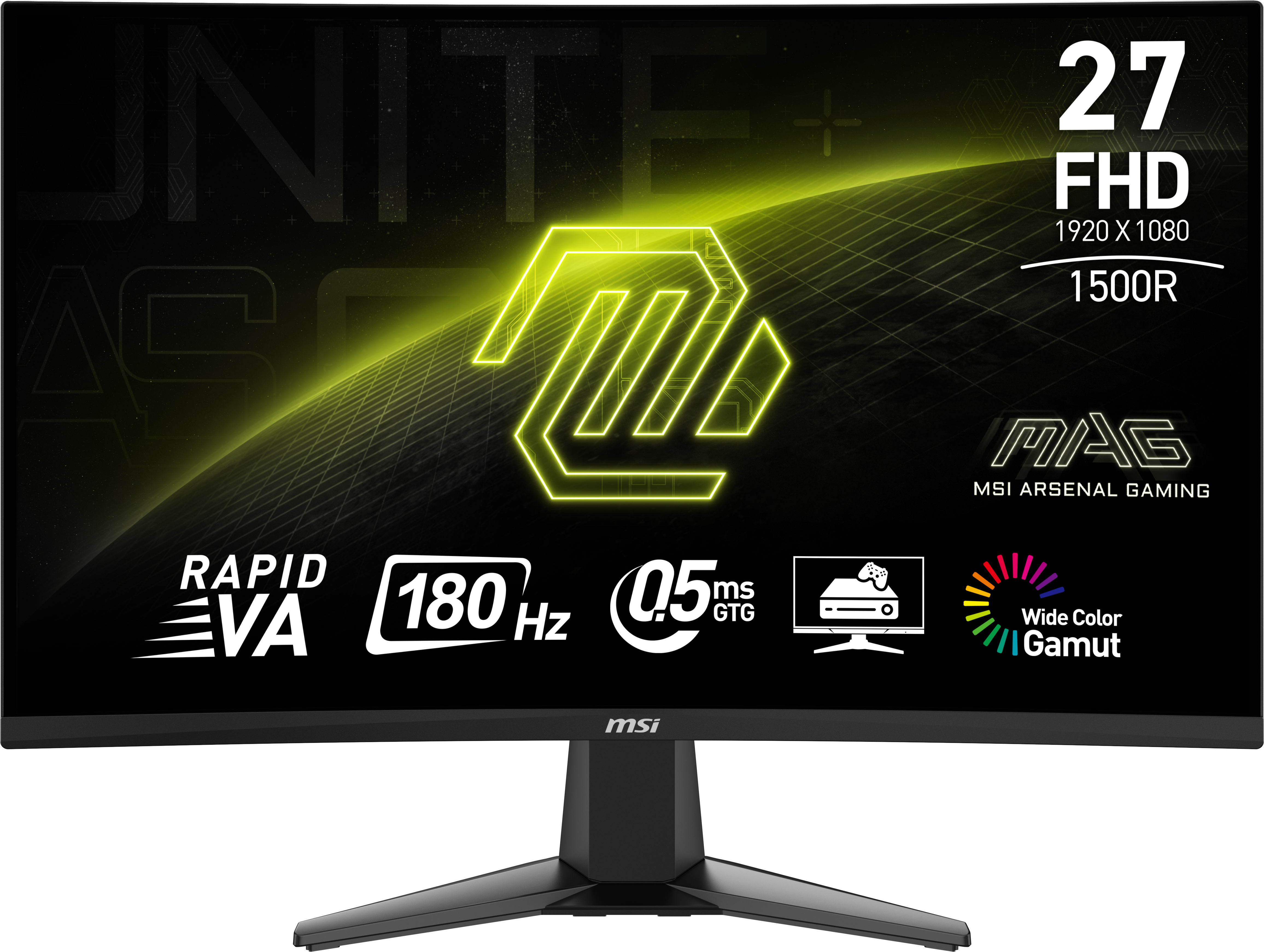 MSI MAG 27C6F 27 inç Full-HD 1 ms Gaming Monitör Siyah