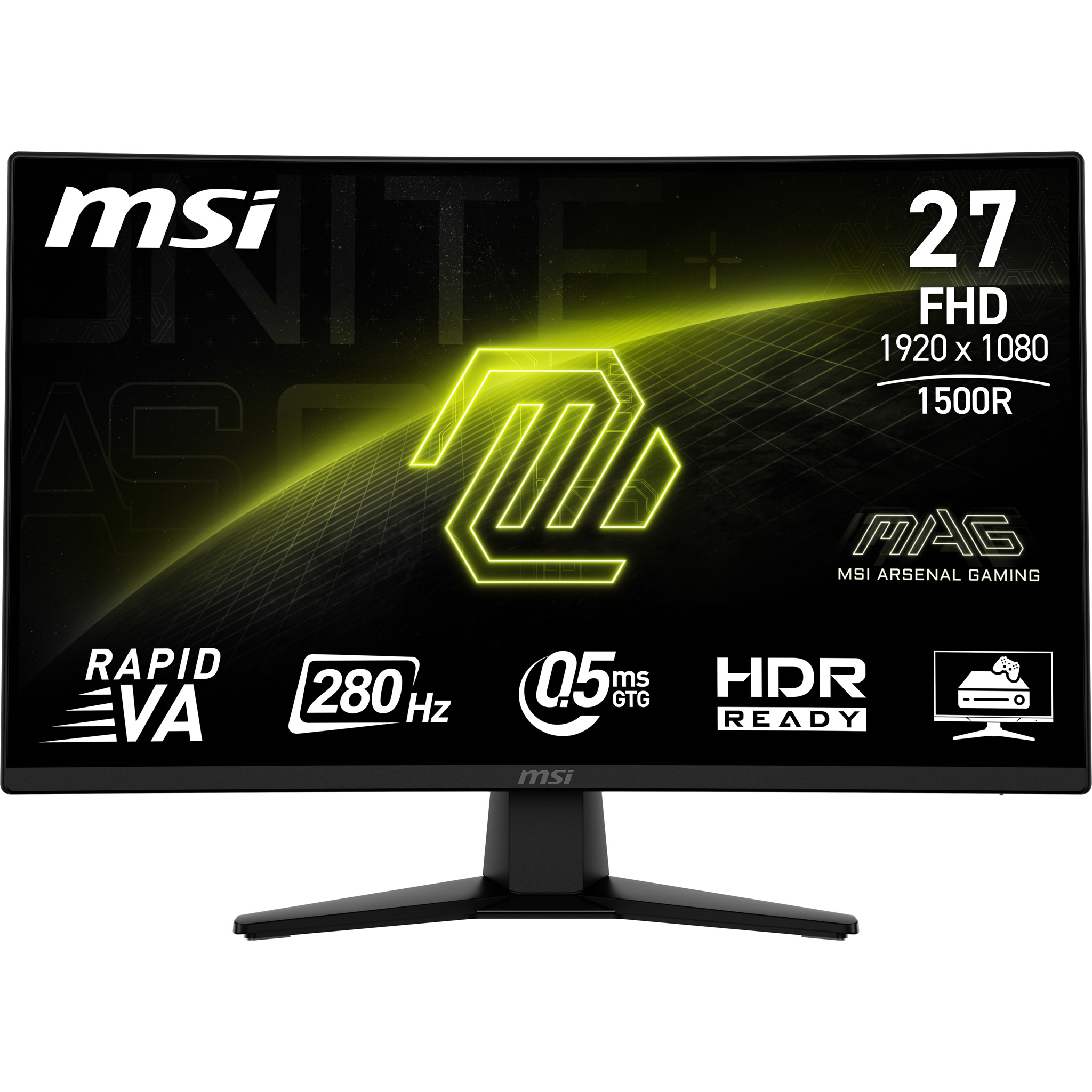 MSI MAG 274CXF 27 inç Full-HD 0,5 ms 280 Hz Gaming Monitör Siyah