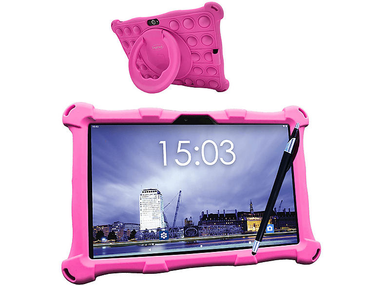 ANGELTECH XL, Kinder Tablet, 96 GB, 10 Zoll, Rosa
