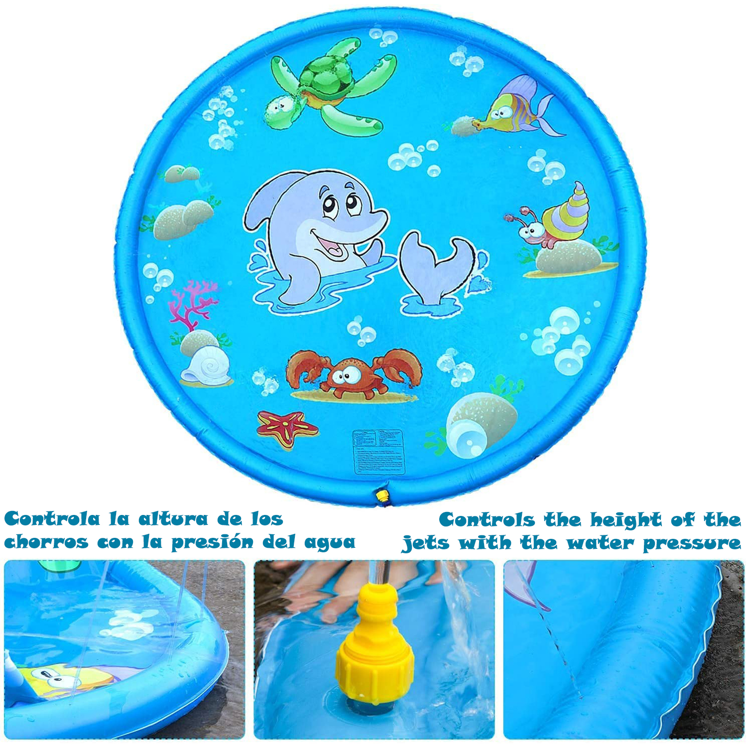 PISCINA GONFIABILE DAM DMAG0046C30 - 150x150x9 cm, PVC, per bambini da 3 anni