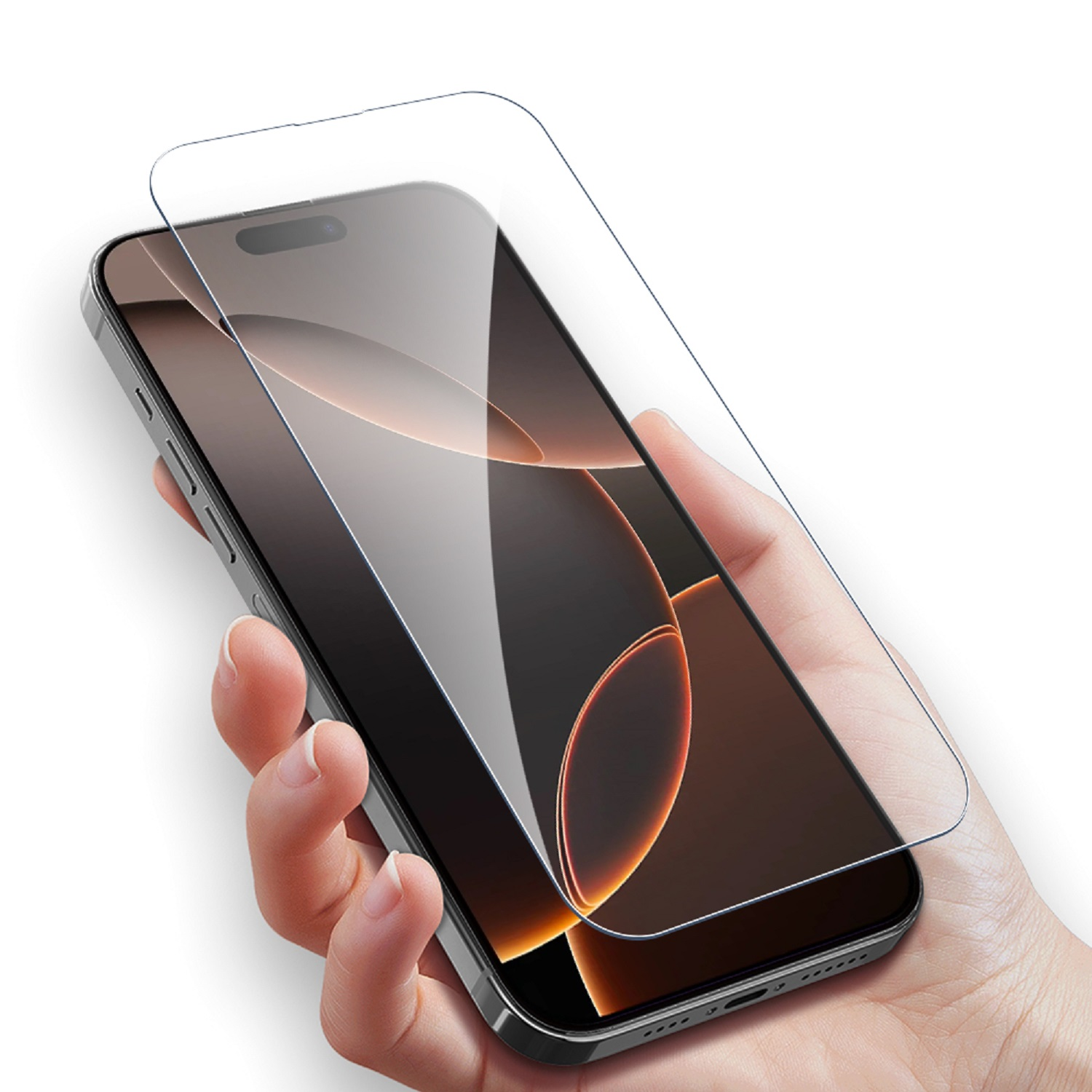Zwei Smartphones, eines mit sauberem, eines mit Fingerabdrücken.