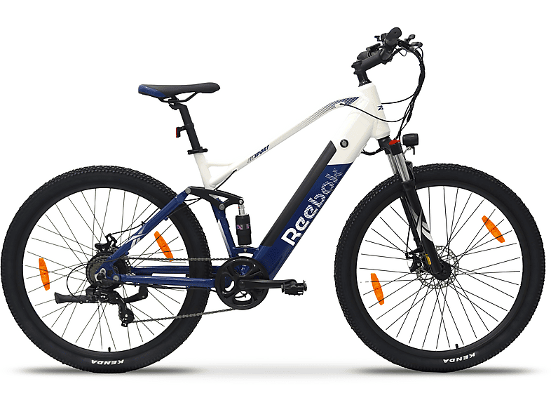 REEBOK RK-FITMTBSP-BW E-Roller (Laufradgröße: 29 Zoll, Unisex-Rad, Blau, Weiß)