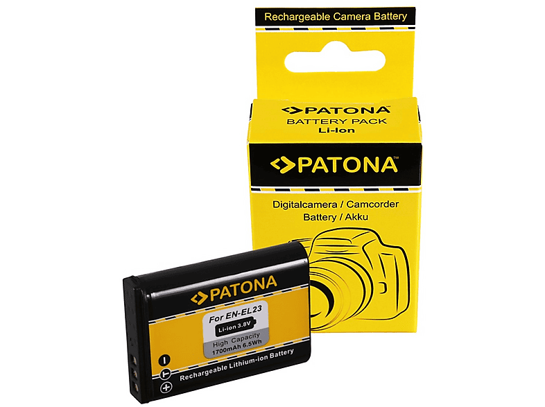 Batteria PATONA EN-EL23 Per Nikon Coolpix - 1700mAh, Compatibile Con B700, P900, P610 - Foto 6