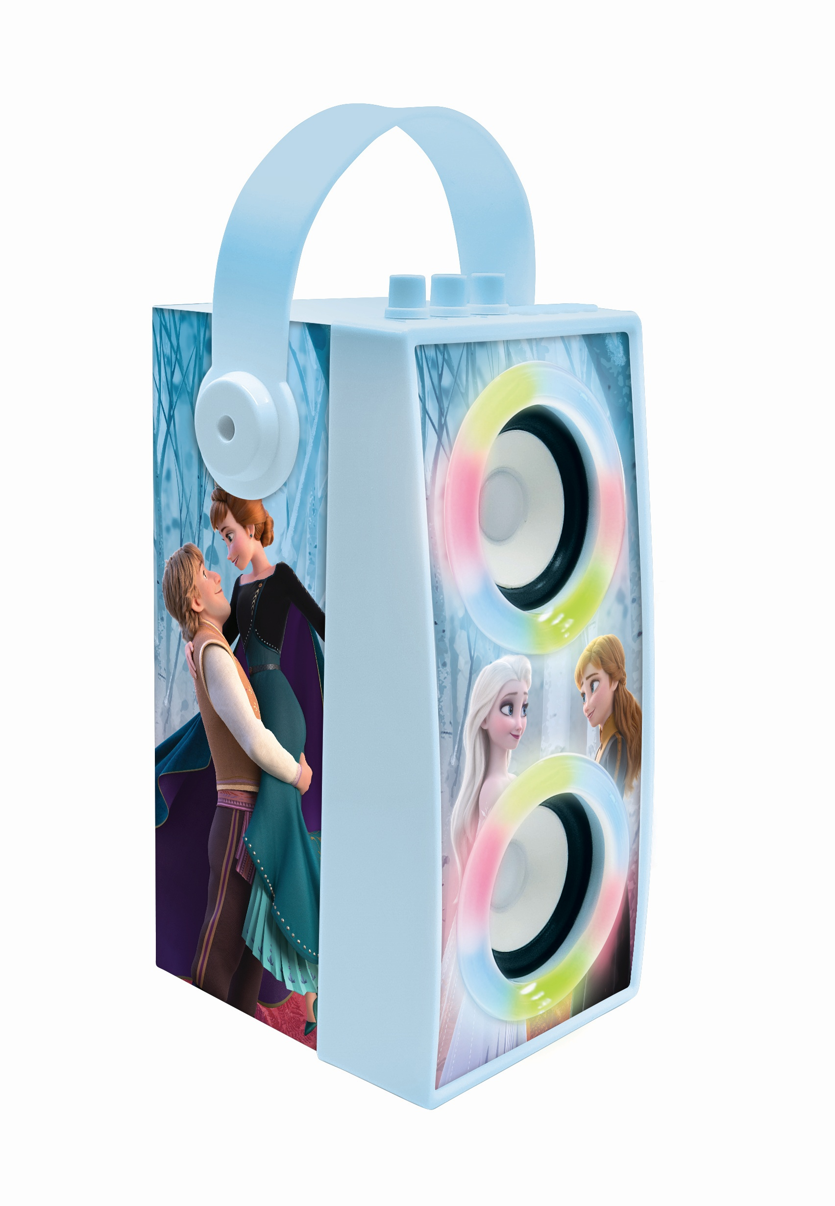 Altoparlante blu con personaggi di Frozen.