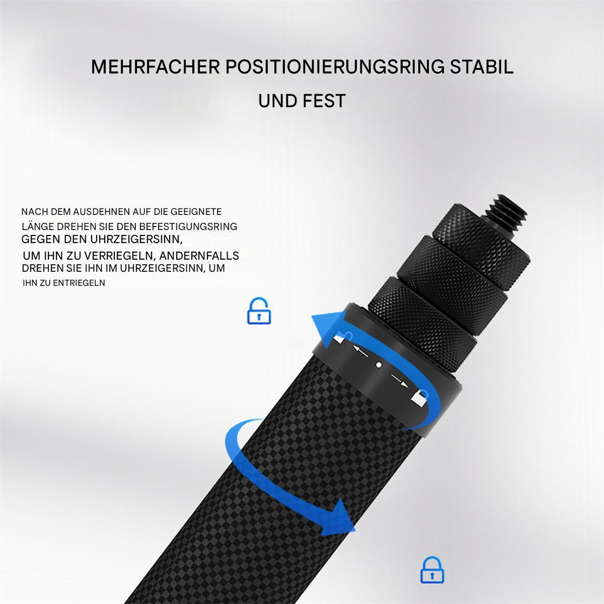 Nahaufnahme eines Geräts mit Drehmechanismus, mit Text zur Beschreibung der Verriegelungsfunktion.