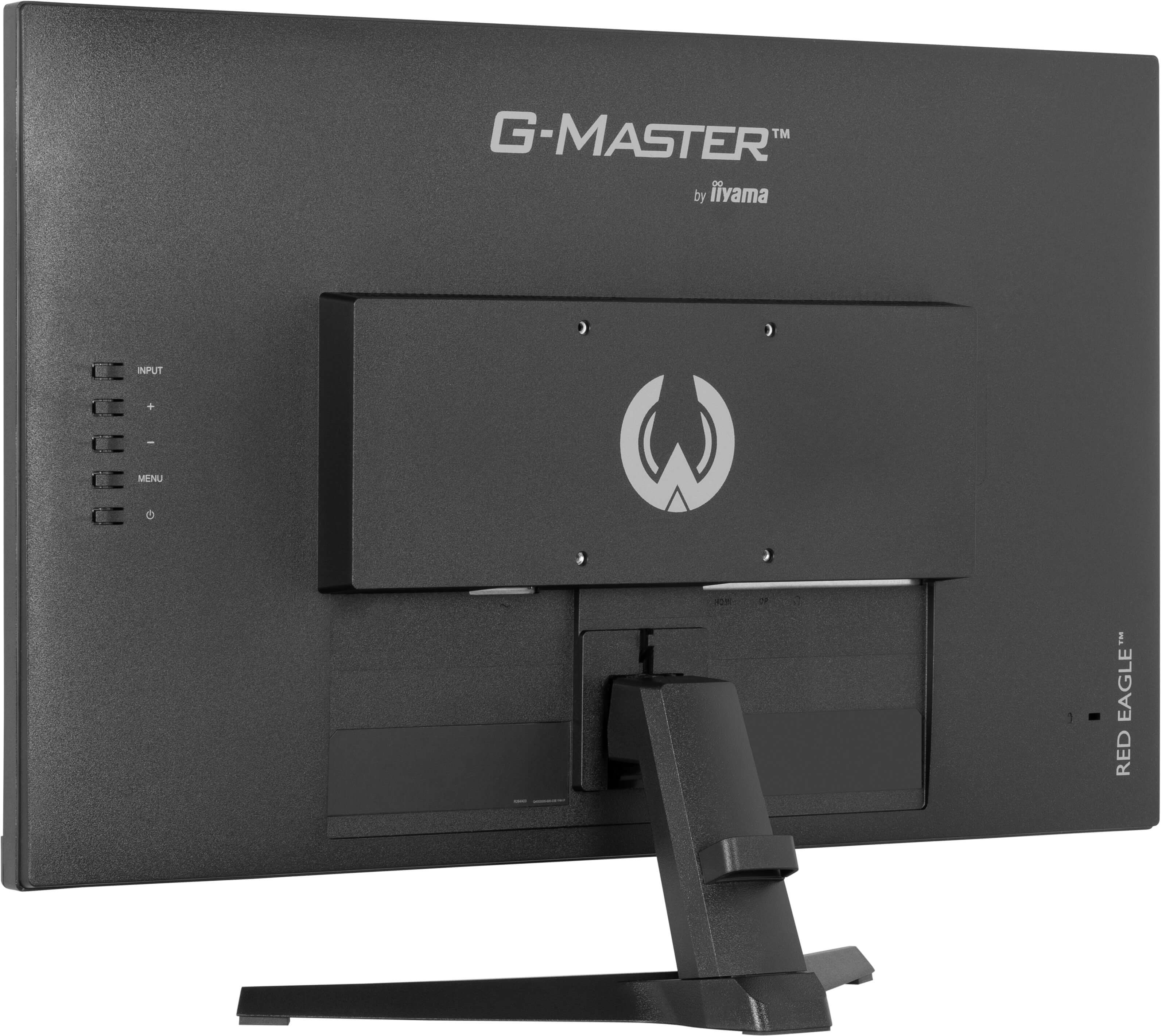 Tył czarnego monitora Iiyama G-Master Red Eagle.