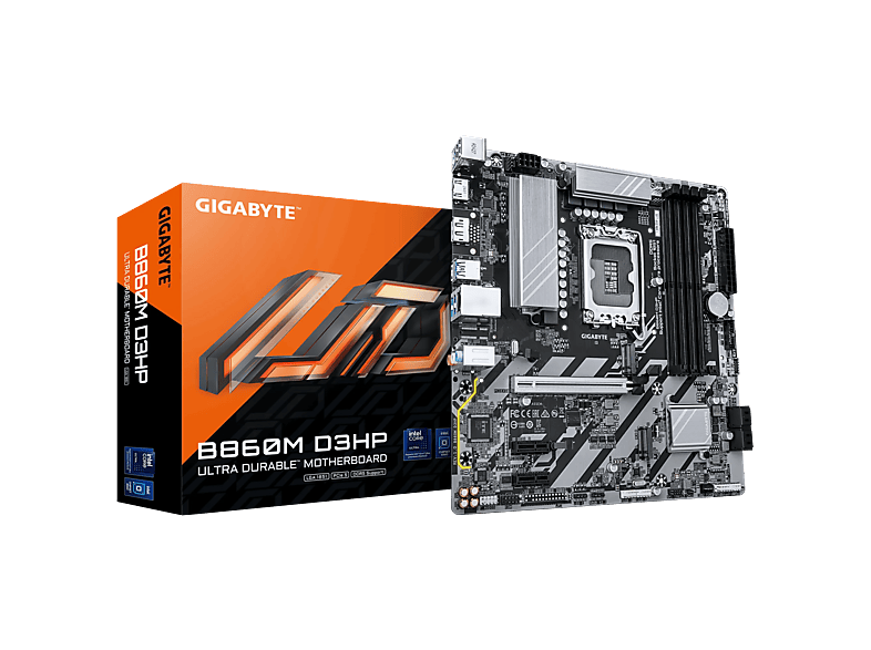 GIGABYTE D3HP 9066 MHz (OC) 2xM.2 DP HDMI 1G LAN Soket 1851 B860M DDR5 Micro-ATX Anakart