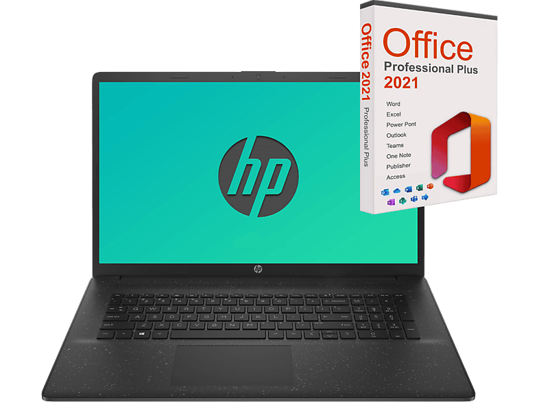 HP 17CN, Windows 11 Pro + MS Office 2021 Pro, Notebook, mit 17,3 Zoll Display, Intel® Celeron®,N4120 Prozessor, 32 GB RAM, 1000 GB SSD, Intel® UHD HP 17CN, Windows 11 Pro + MS Office 2021 Pro, Notebook, mit 17,3 Zoll Display, Intel® Celeron®,N4120 Prozessor, 32 GB RAM, 1000 GB SSD, Intel® UHD