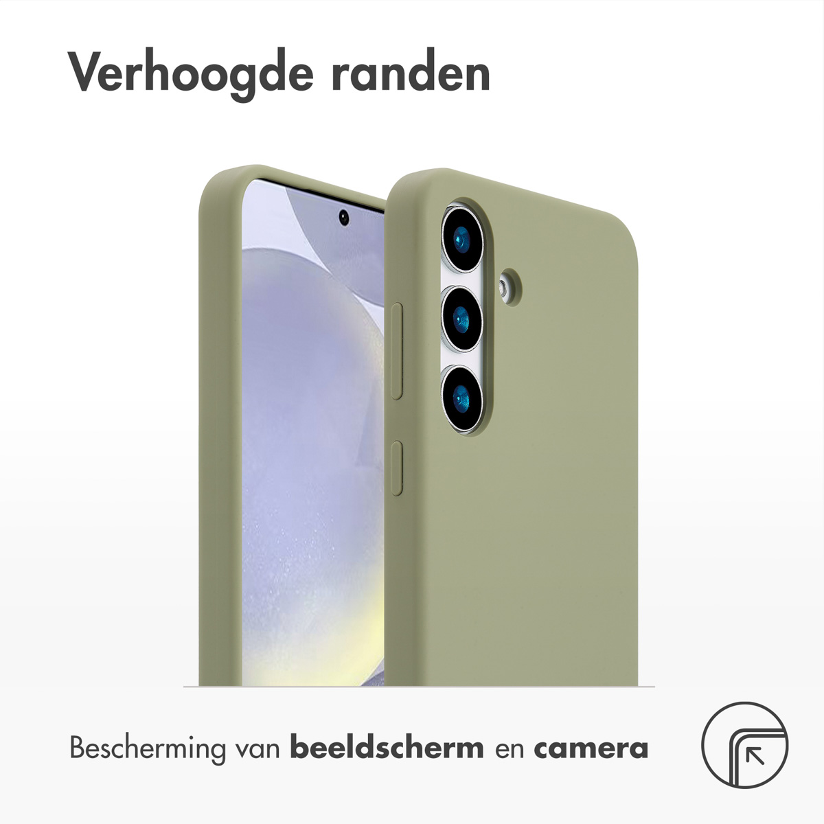Una custodia per telefono che cade su una superficie, colore viola.