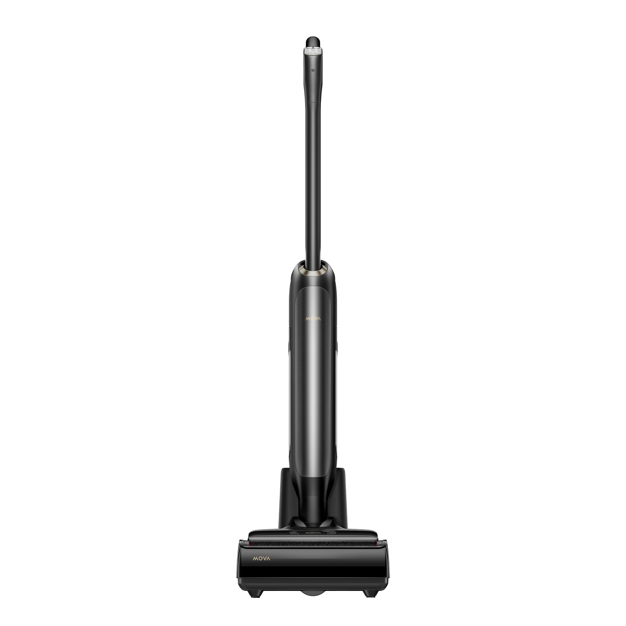 Aspirateur noir sur fond blanc.