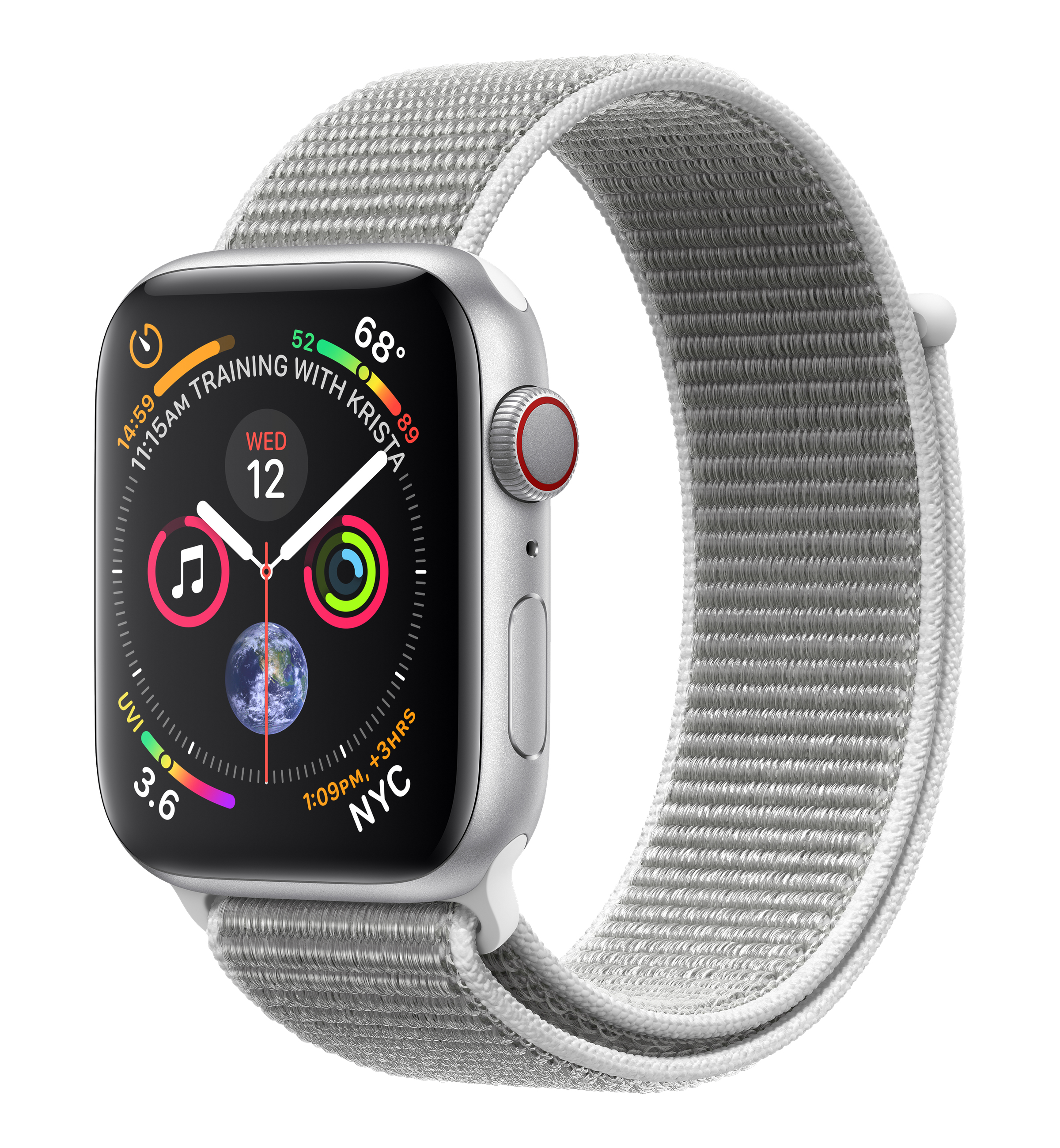 Nahaufnahme eines schwarzen Uhrenarmbands mit Verbindungspunkten.