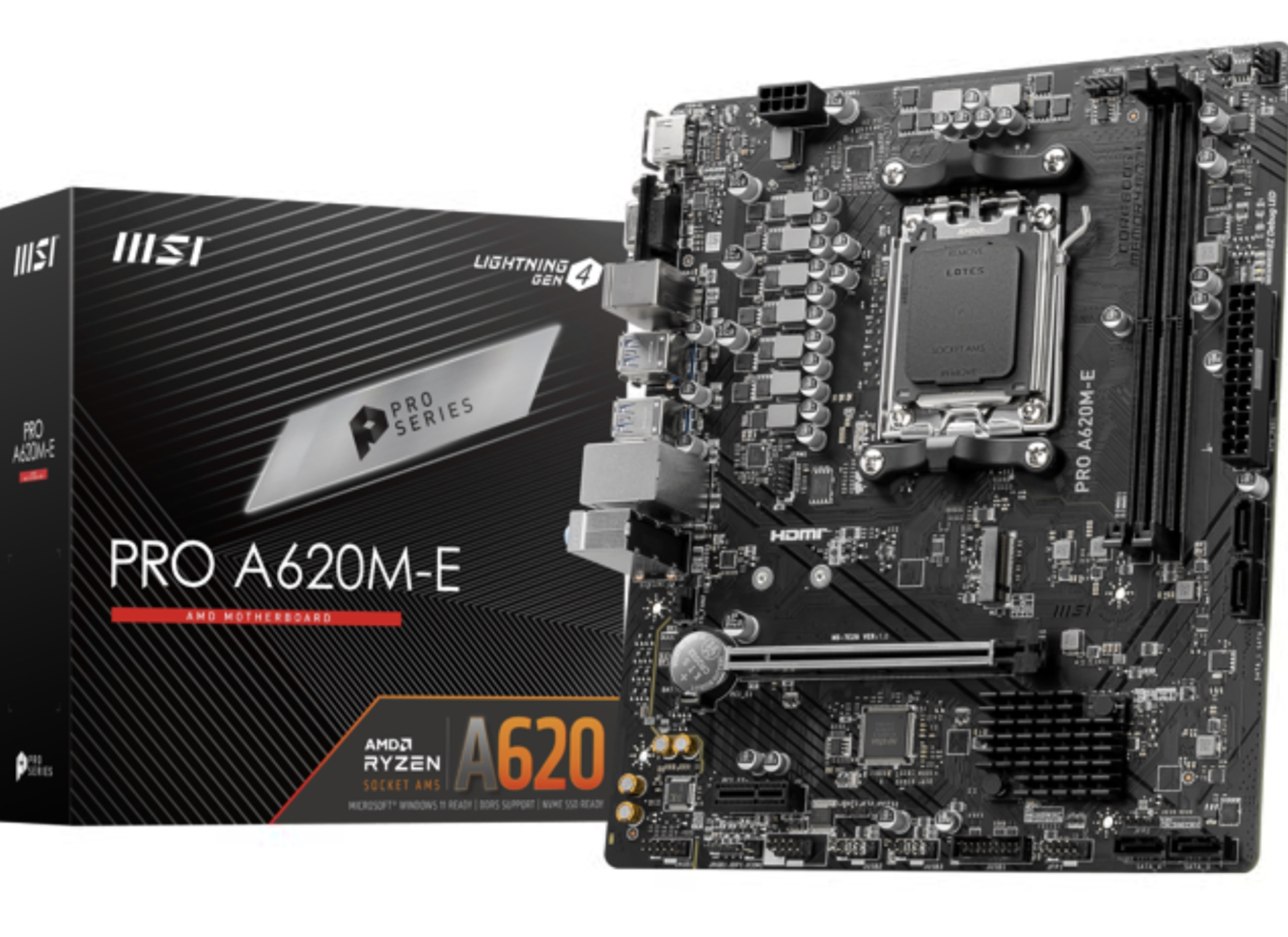 MSI PRO A620M-B AMD A620 DDR5 Micro-ATX Anakart