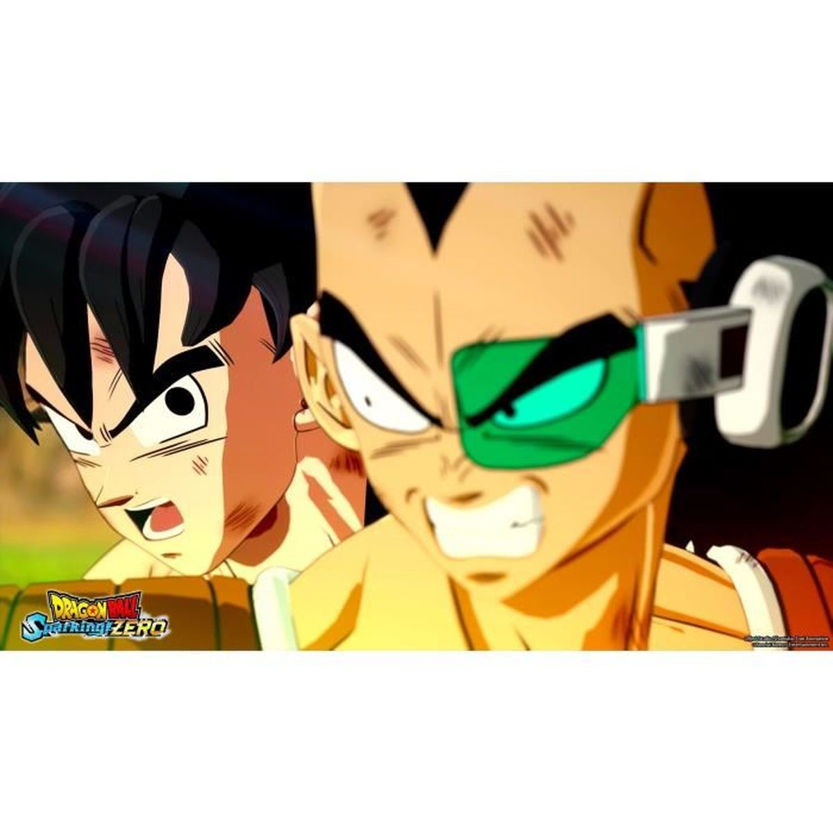 Due personaggi anime in una scena di combattimento, con pose dinamiche.