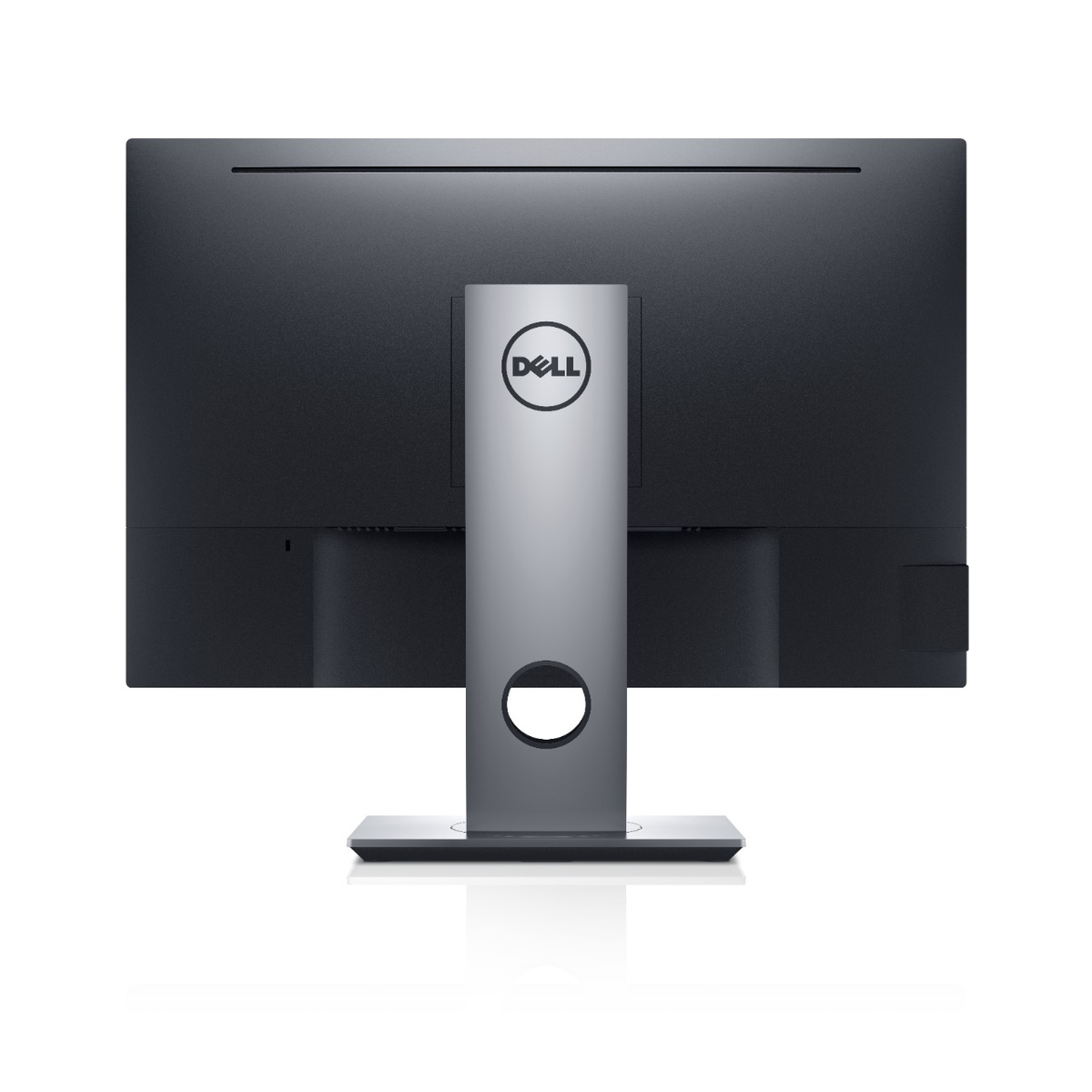 Il monitor Dell visualizza un motivo blu su sfondo bianco.