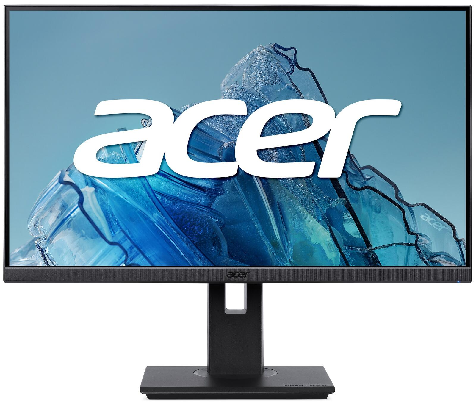 Ein Acer-Monitor mit dem Markennamen prominent vor blauem Hintergrund angezeigt.