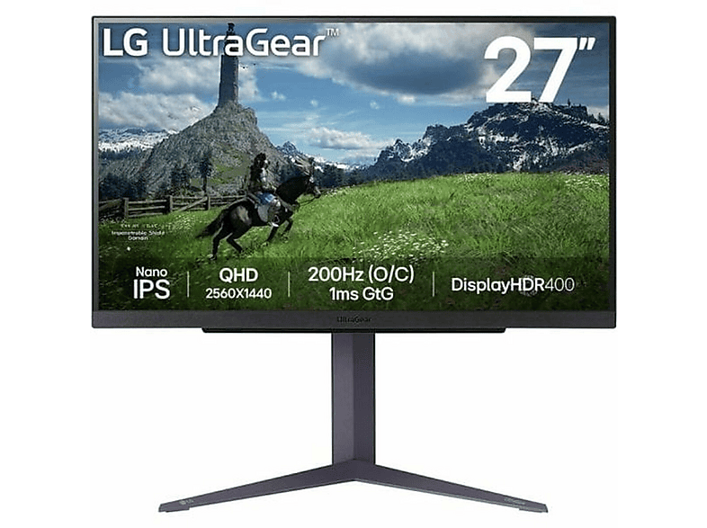 LG Ultragear 27GS85Q-B 27 Zoll HD Gaming-Monitor (1 ms Reaktionszeit , 200 Hz , 200 Hz nativ)