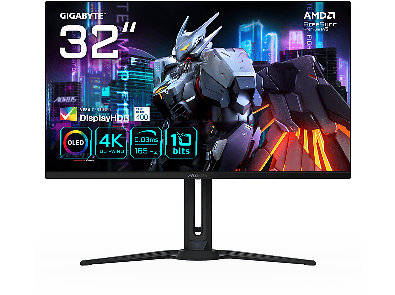 GIGABYTE AORUS FO32U EK 31,5 Zoll UHD 4K Gaming Monitor (0,03 ms Reaktionszeit , 165 Hz , 60 Hz nativ)