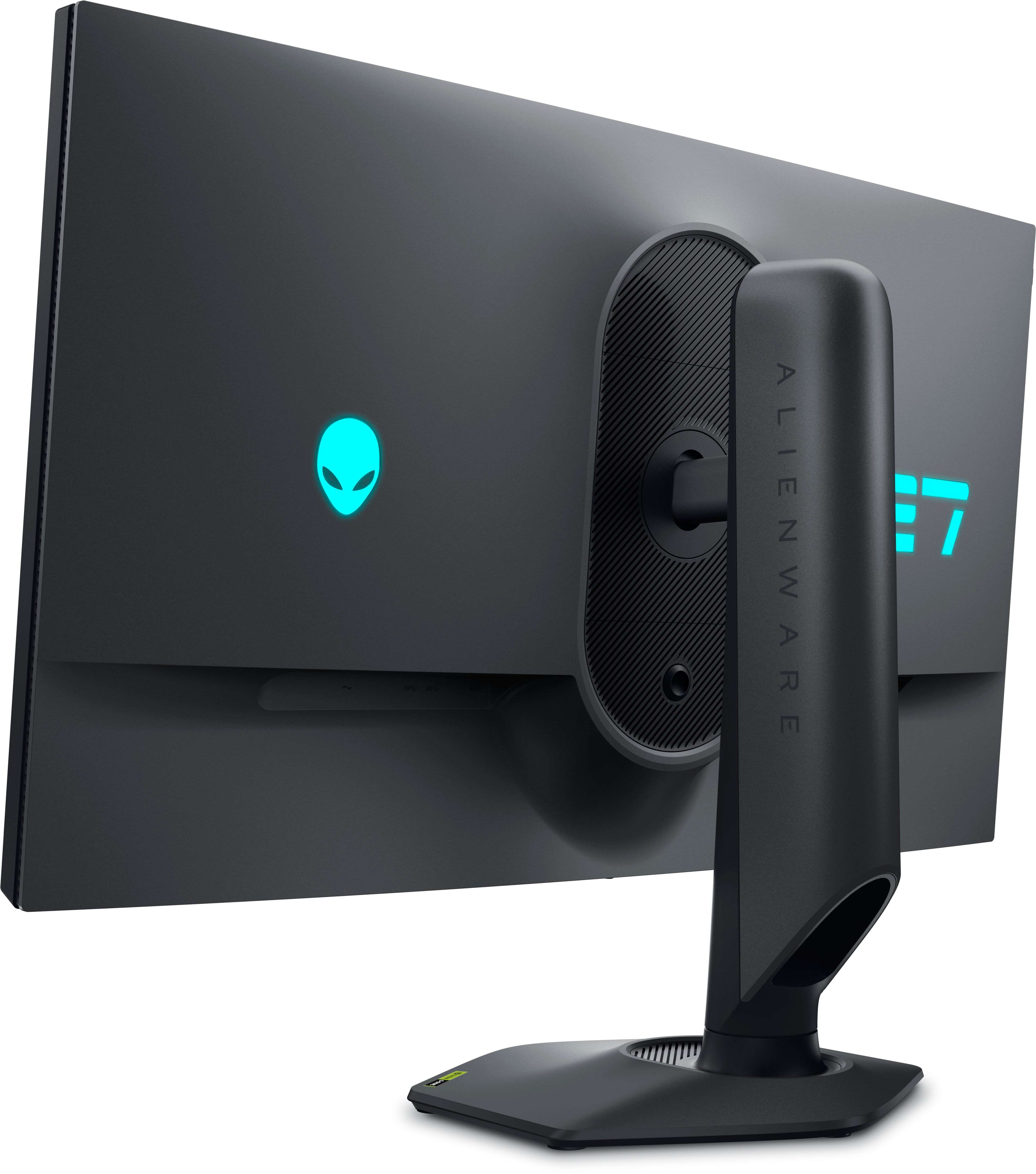 Rückansicht eines Alienware-Monitors.