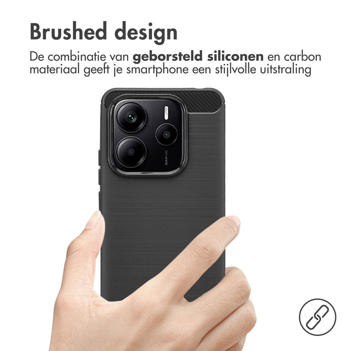 IMOSHION Brushed COVER per Xiaomi Redmi Note 14 5G, Nero