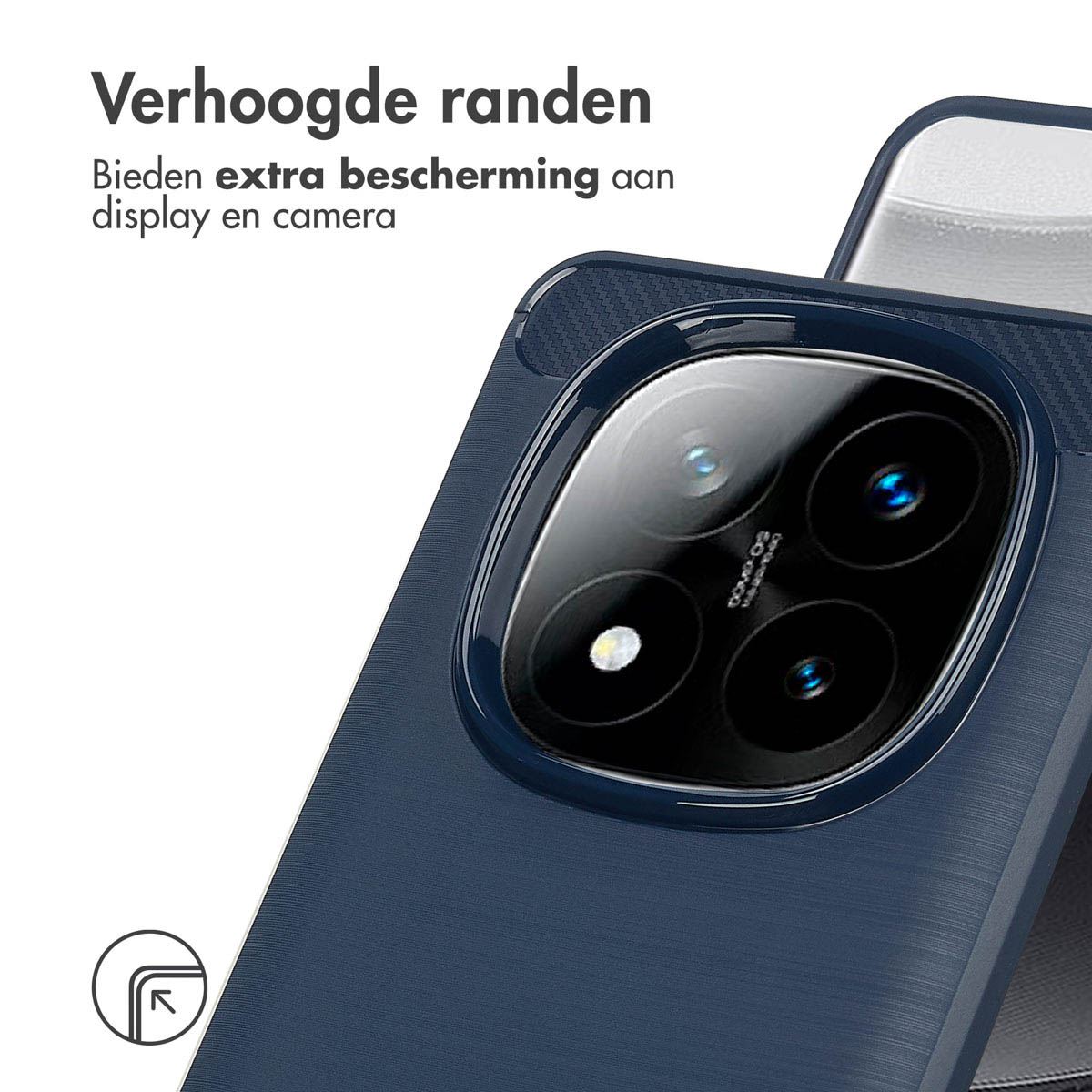 IMOSHION Coque arrière compatible avec Xiaomi Redmi Note 14 Pro Plus 5G Étui de Téléphone voor Xiaomi Xiaomi Redmi Note 14 Pro Plus 5G Bleu foncé