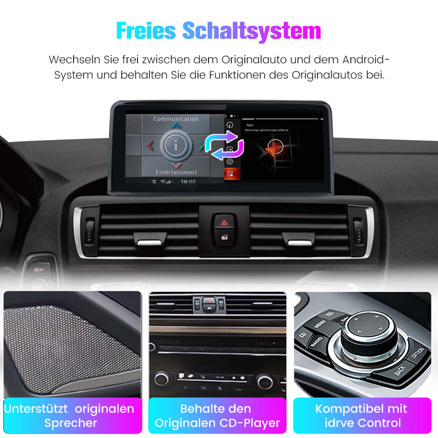 Zwei schwarze Handyhüllen, eine zeigt Rückseite und Seite.