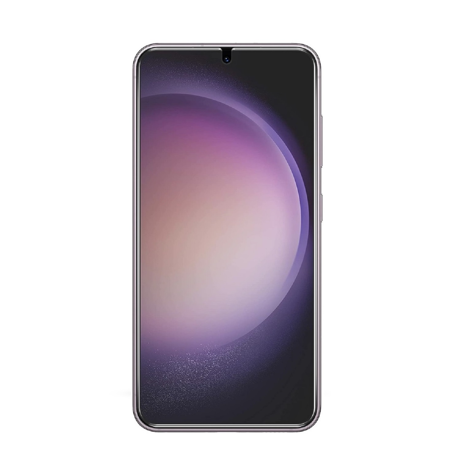 Ein Smartphone. Der Bildschirm zeigt einen Farbverlauf im Hintergrund. Das Telefon hat eine Kamera.