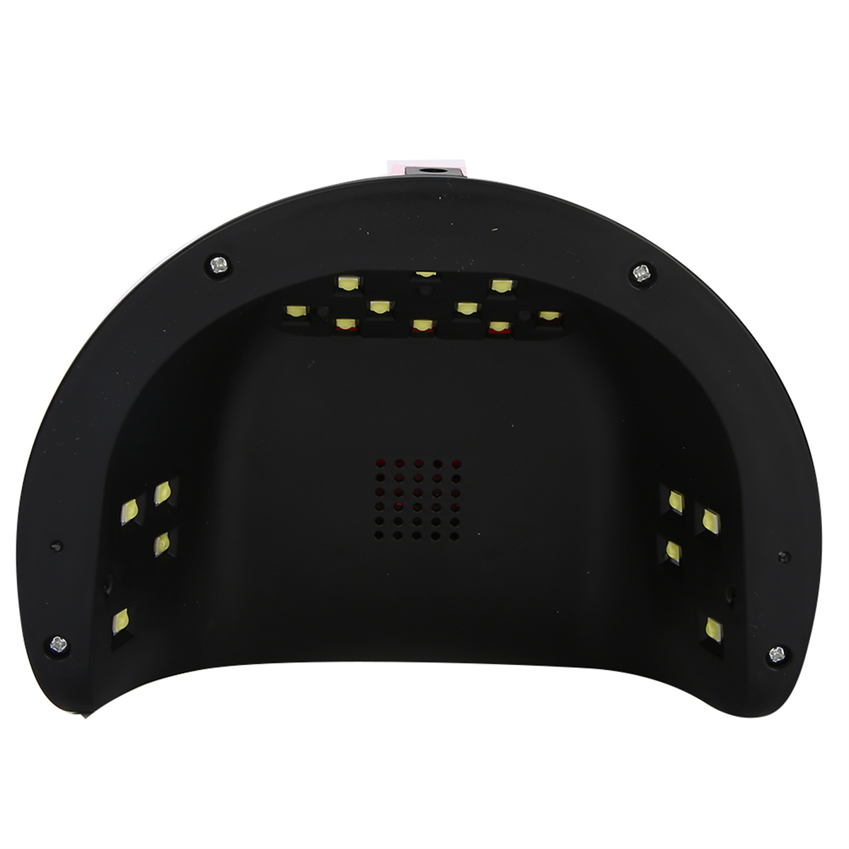 Eine schwarze Nagellampe mit vielen internen LEDs.