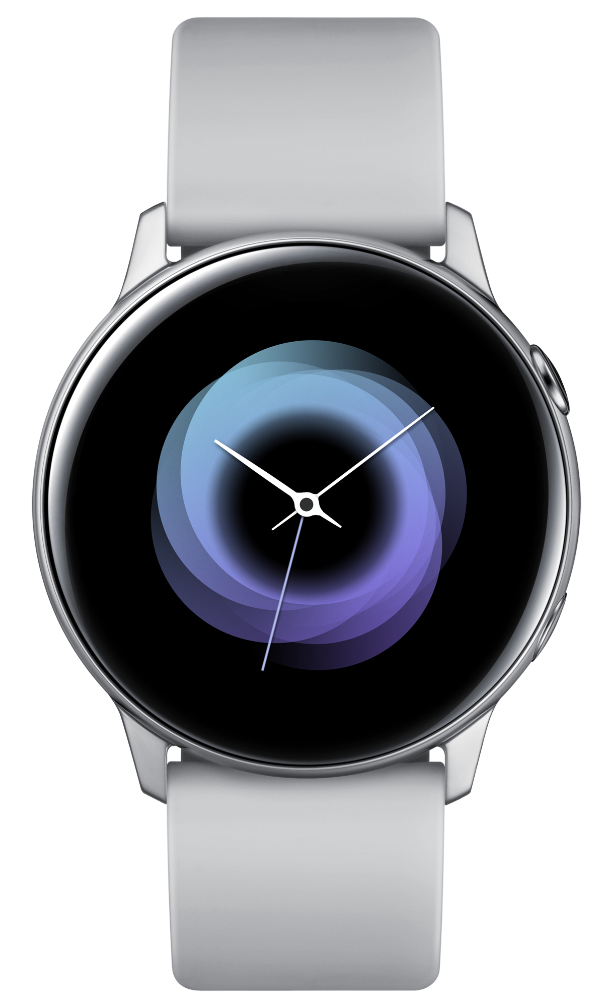 Nahaufnahme der Rückseite einer schwarzen Smartwatch mit Sensoren und einem schwarzen Lederarmband.