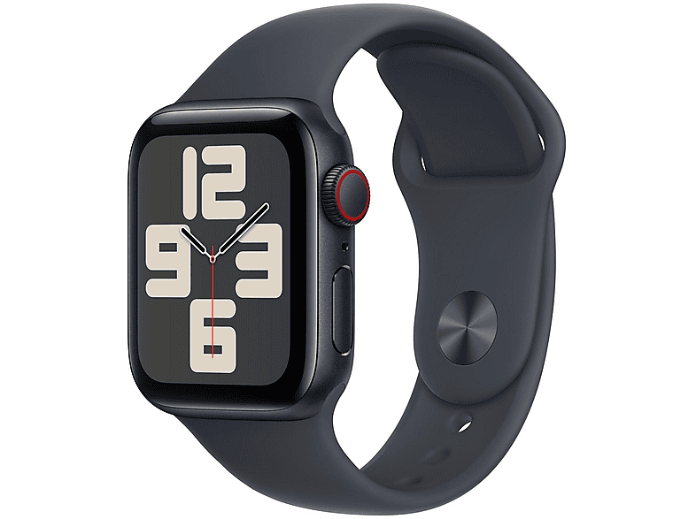 APPLE SE CEL 40 MIDNIGHT ALU MIDNIGHT S/M Smartwatch Aluminium Fluorelastomer, 130 - 180 mm, Mitternacht