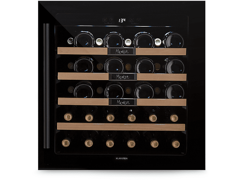KLARSTEIN Vinsider 36 Built-In Uno Weinkühlschrank (EEK G, Schwarz)