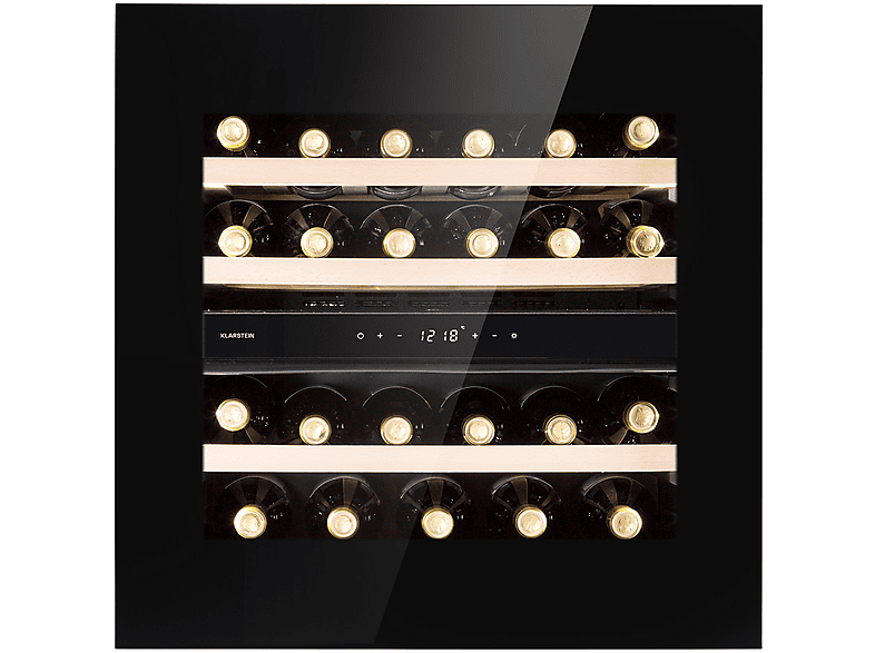 KLARSTEIN Rhône 25 Duo Weinkühlschrank (EEK G, Schwarz)