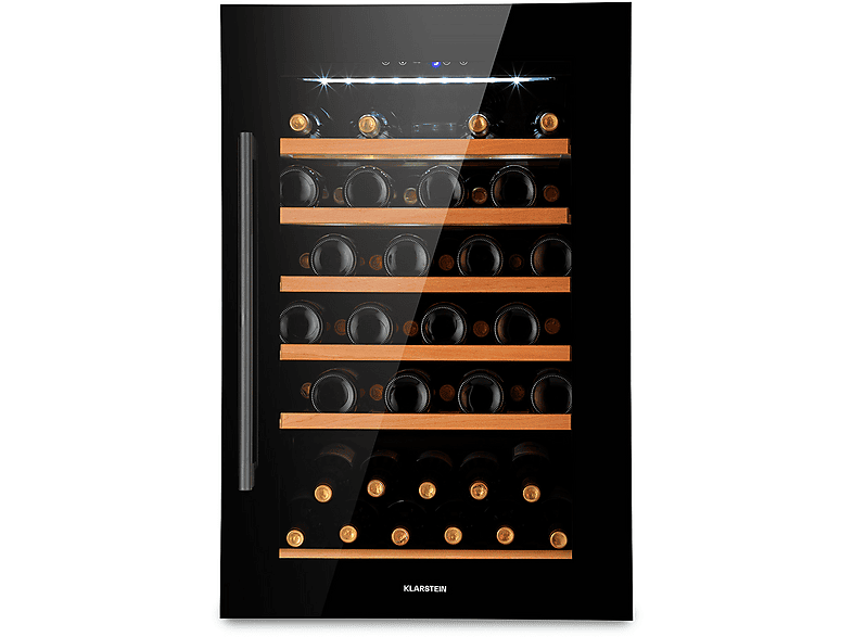 KLARSTEIN Vinsider 52 bottle Uno black Weinkühlschrank (EEK G, Schwarz)